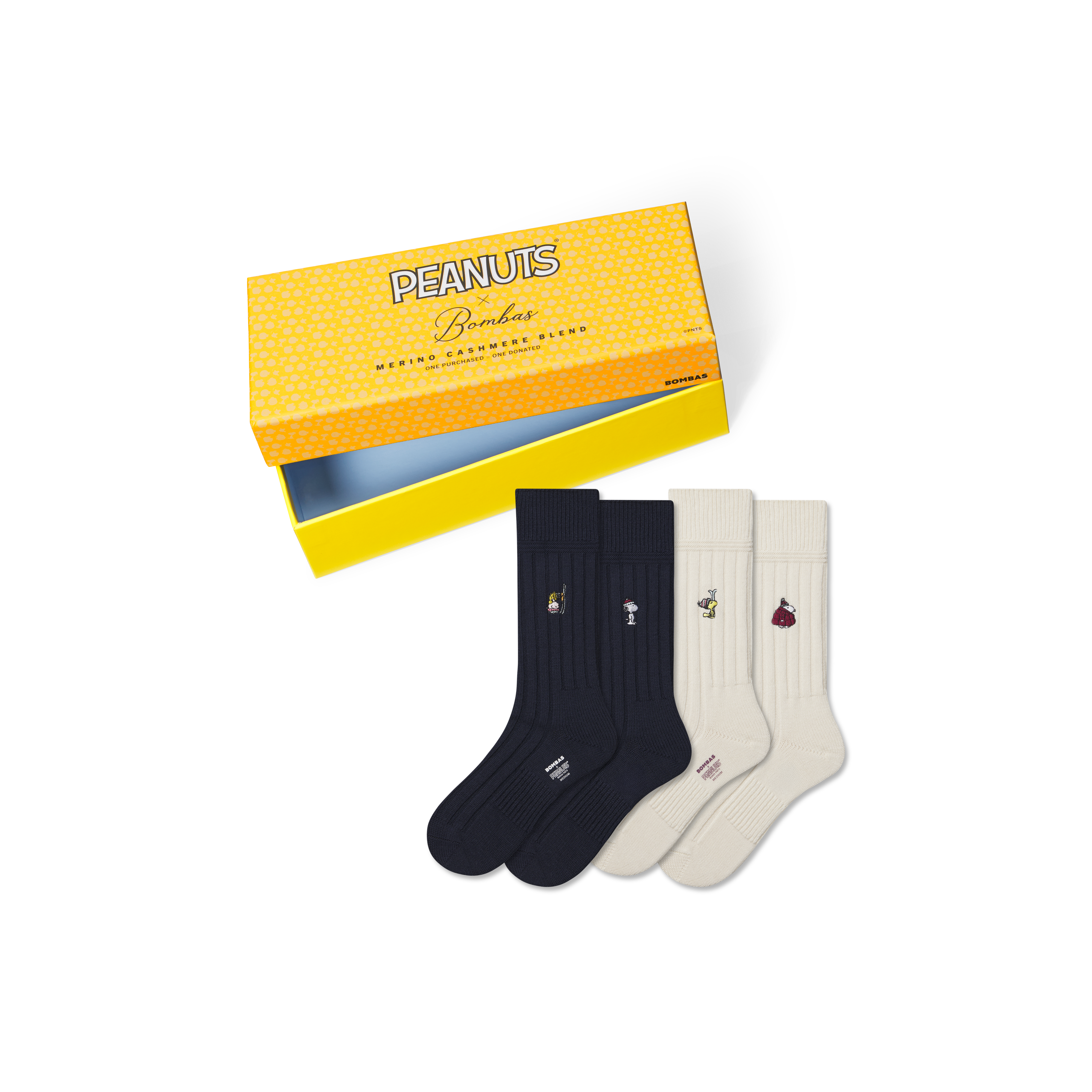 Peanuts x Bombas: Cashmere Blend 2-Pack Gift Box