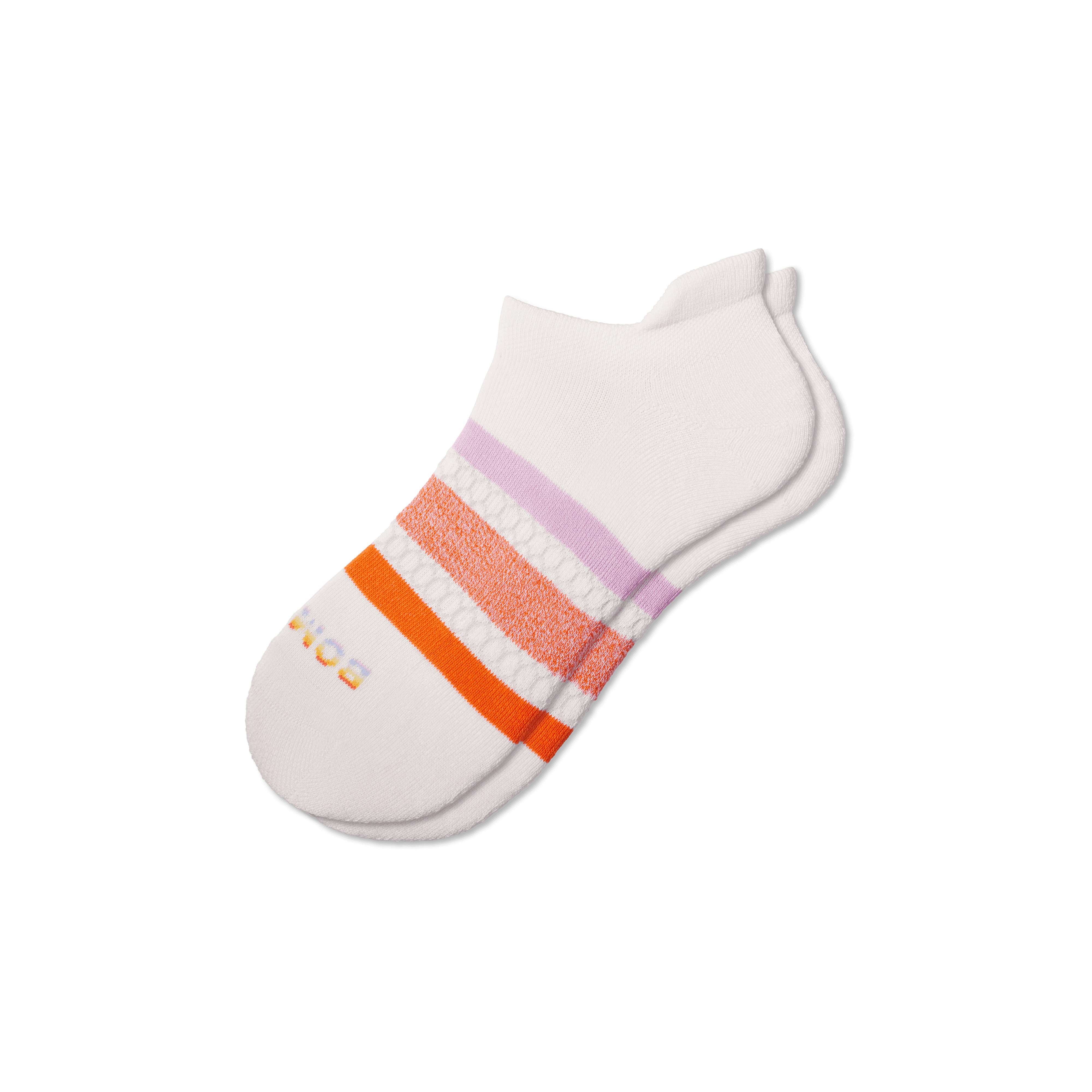 Shop Bombas Pride Ankle Socks In Bright Orange Lavender