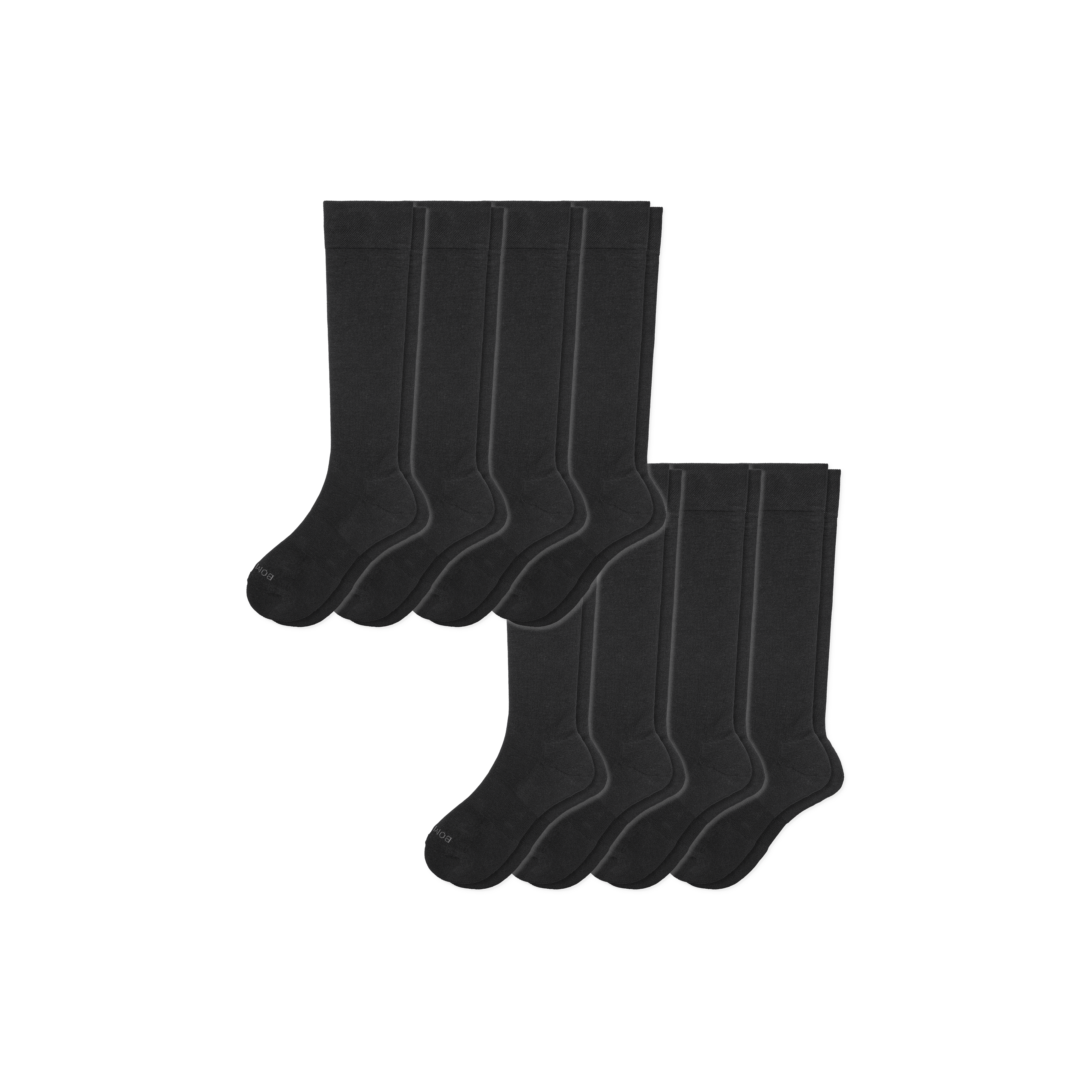 Bombas Dress Knee High Sock 8-pack In Solid Black