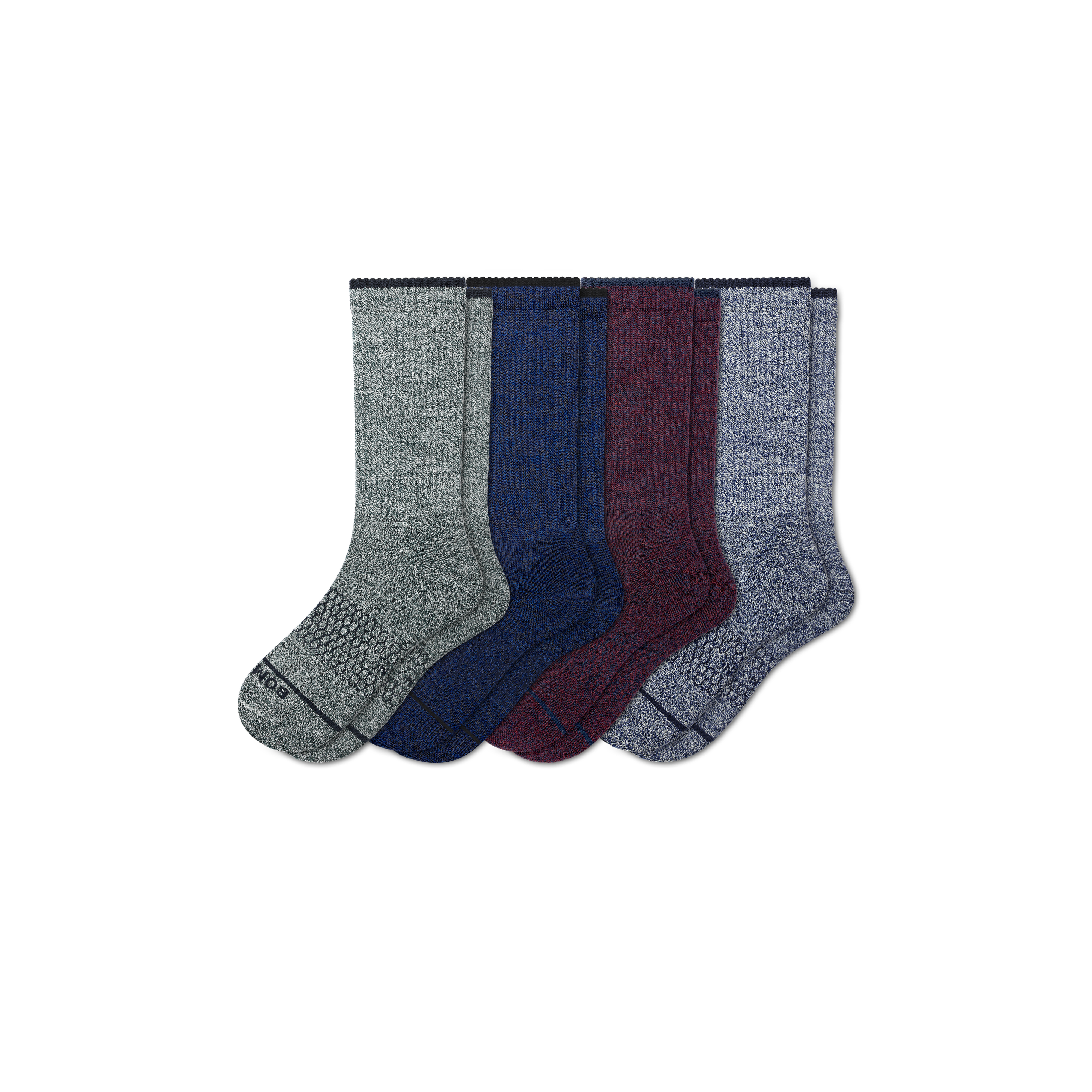 Men's Merino Wool Blend Calf Sock 4-Pack