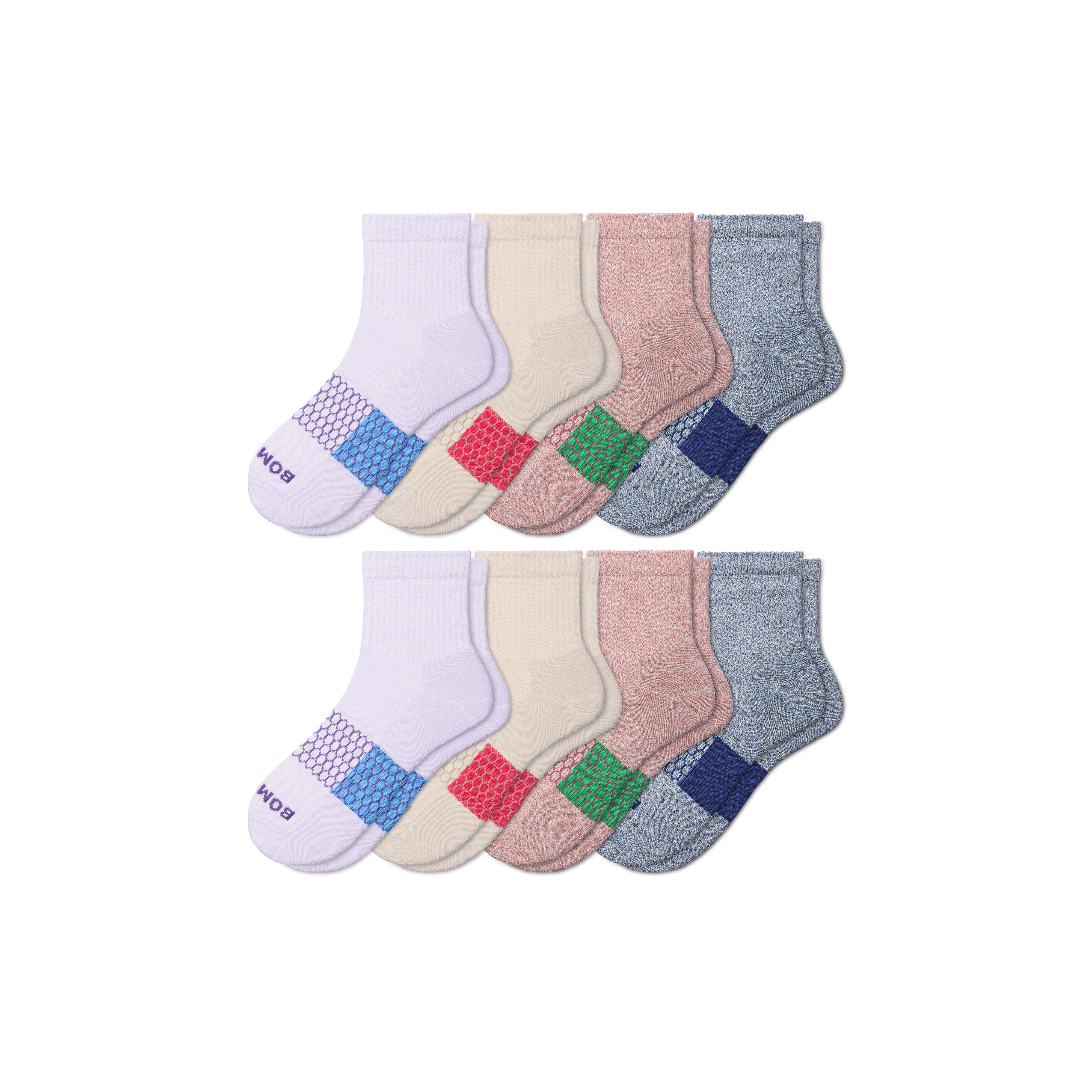 Bombas Quarter Sock 8-pack In Multi