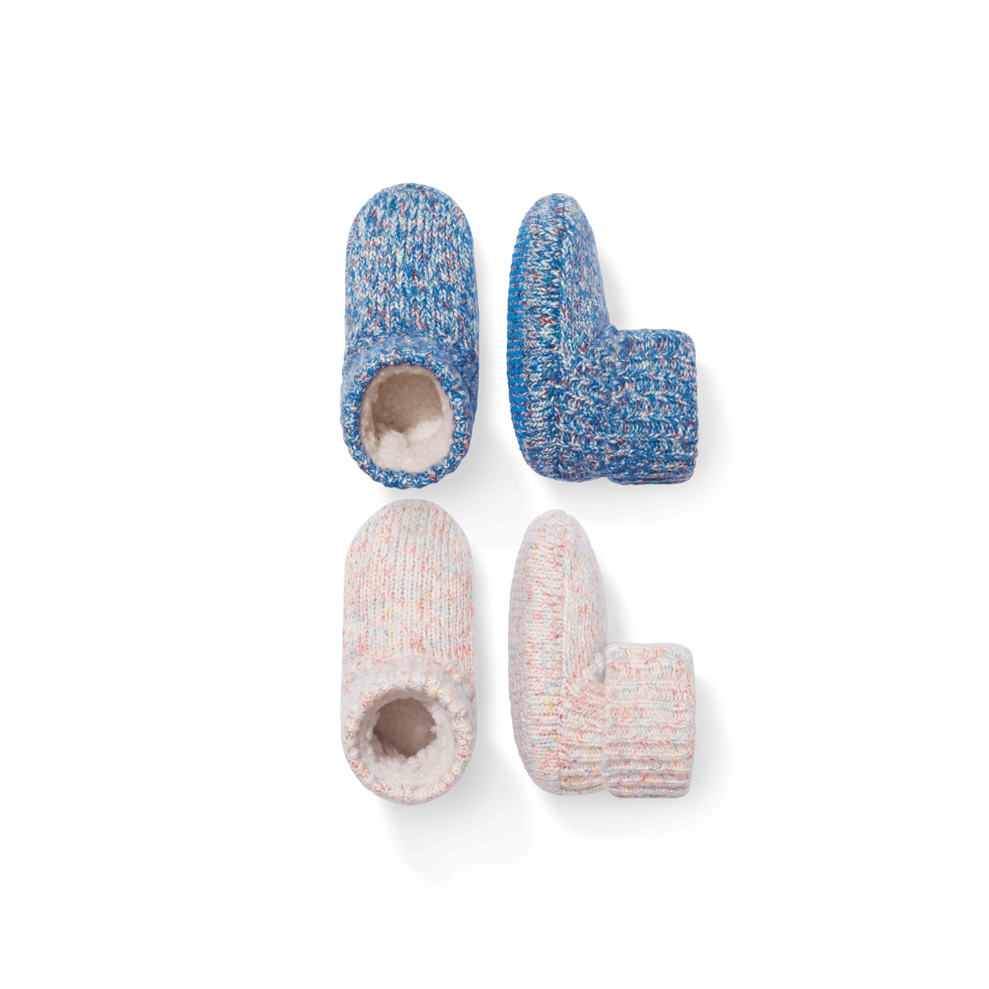 Bombas Toddler Gripper Slipper Bootie In Bold Blue & Cream