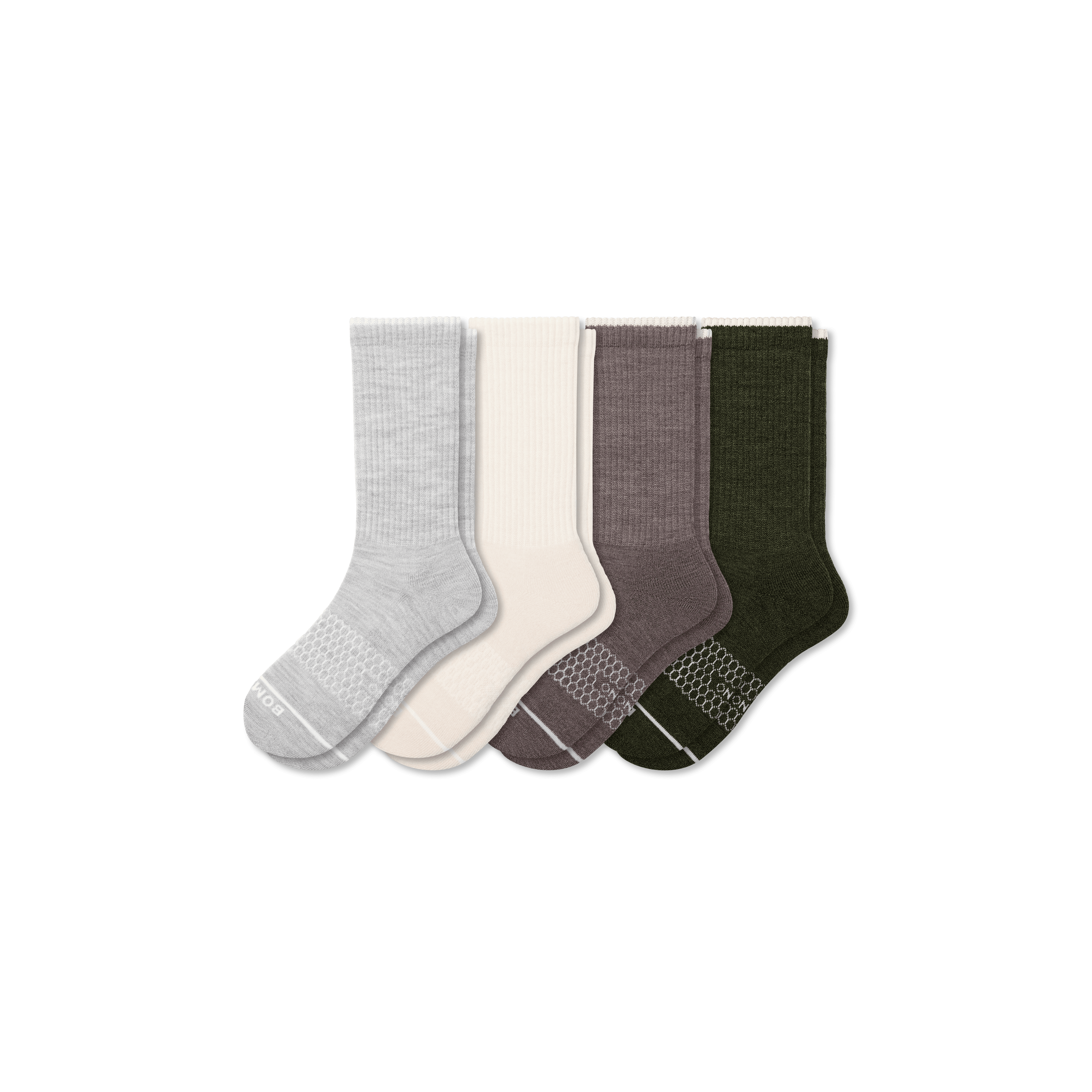Bombas Merino Wool Blend Calf Sock 4-pack In Shades Mix