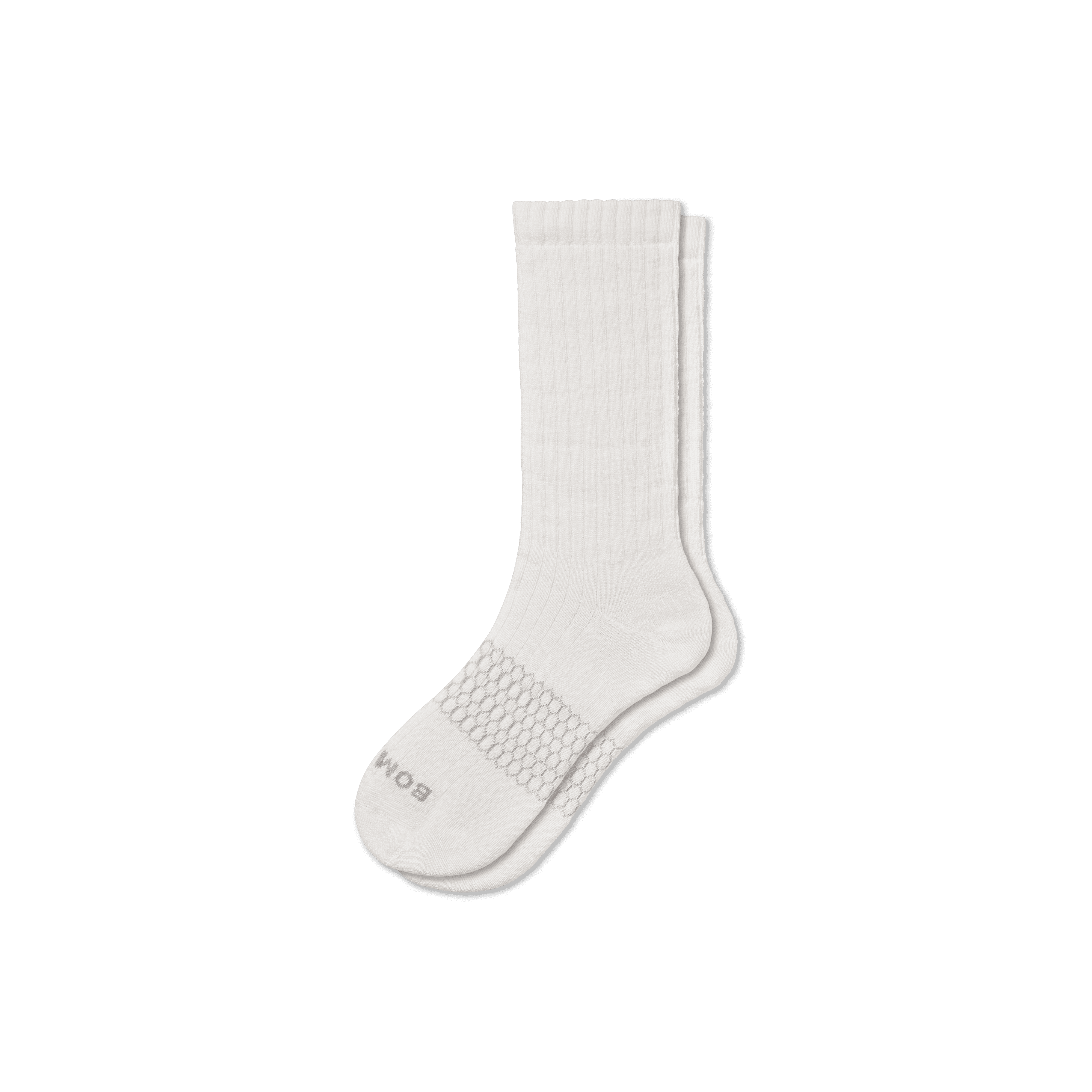 Shop Bombas Chunky Ragg Calf Socks In Soft White