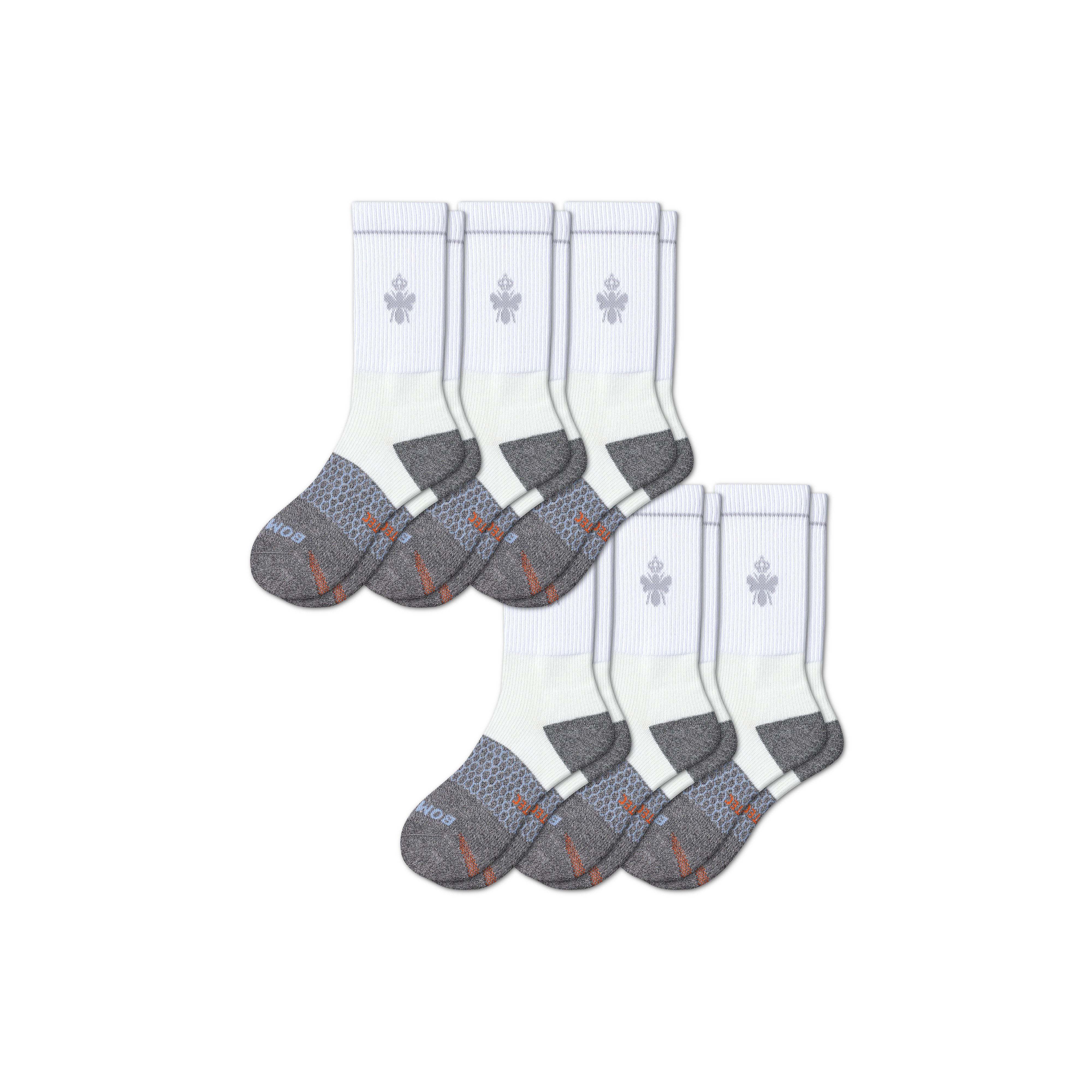 Shop Bombas Targeted Compression Performance Calf Sock 6-pack In White