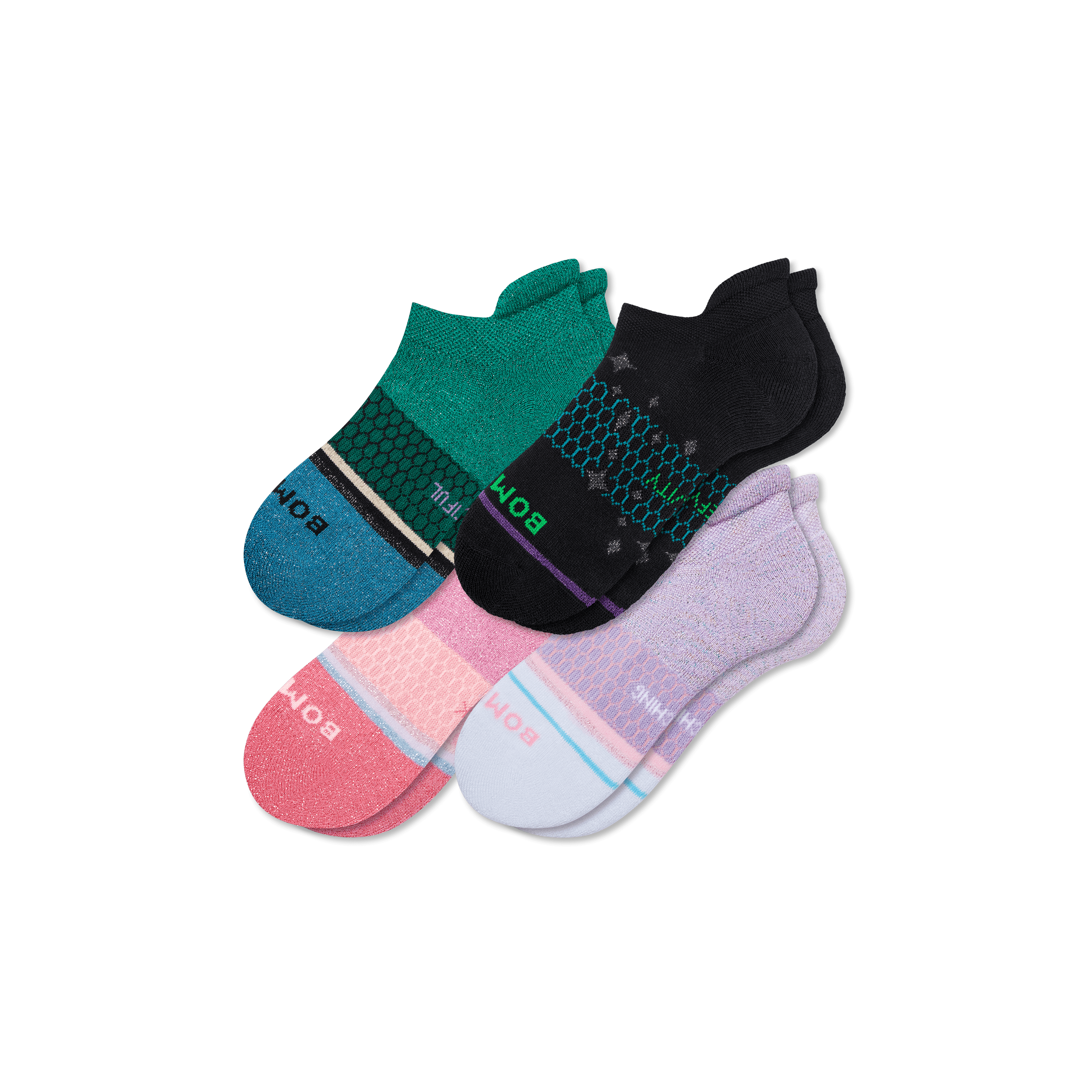 Bombas Wicked X  Ankle Sock 4-pack In Wicked Mix