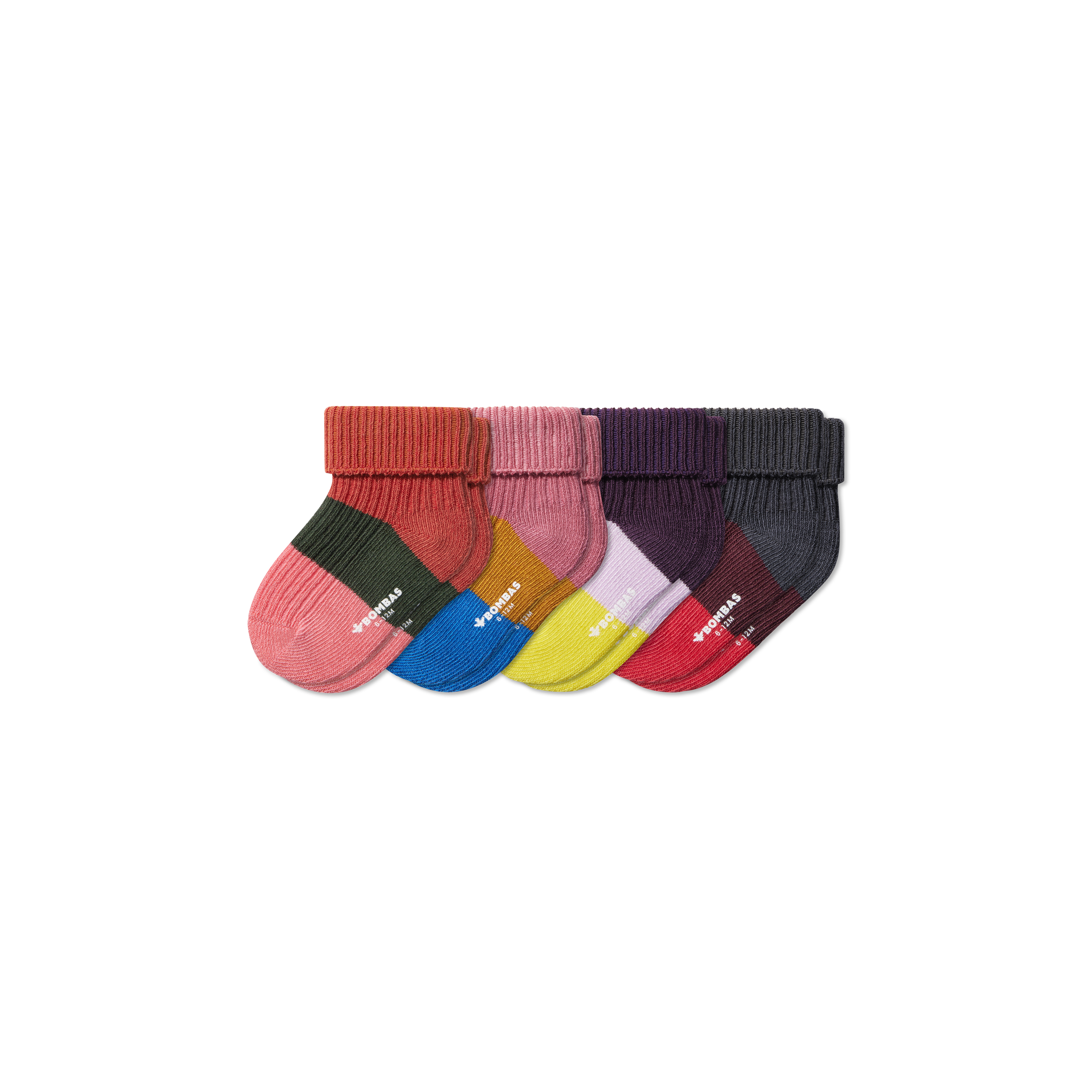 Baby Lightweight Ribbed Sock 4-Pack (0-6 Months) – Bombas