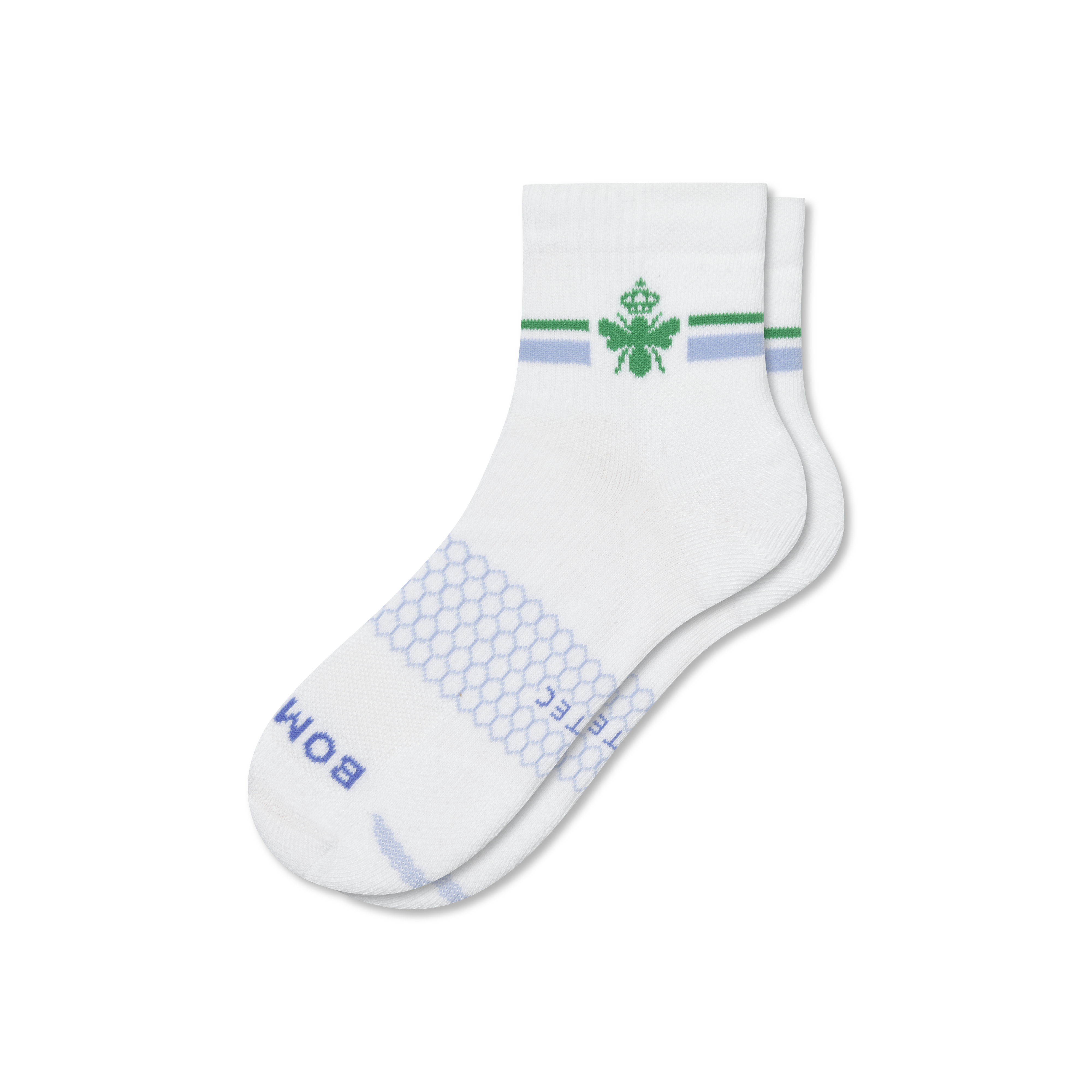 Bombas All-purpose Performance Quarter Socks In White Dawn