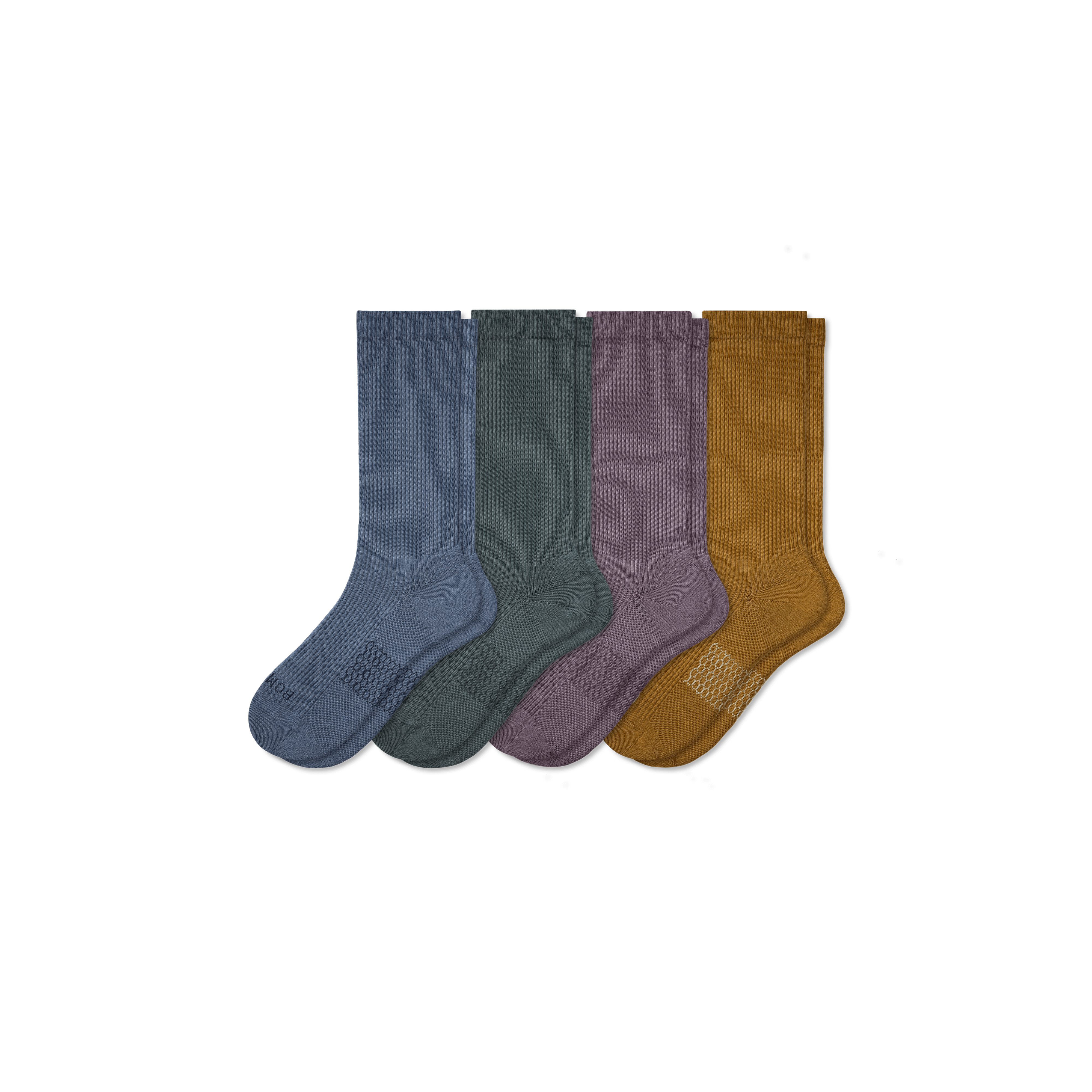 Gripper Calf Sock 4-pack In Blue Grey Mix