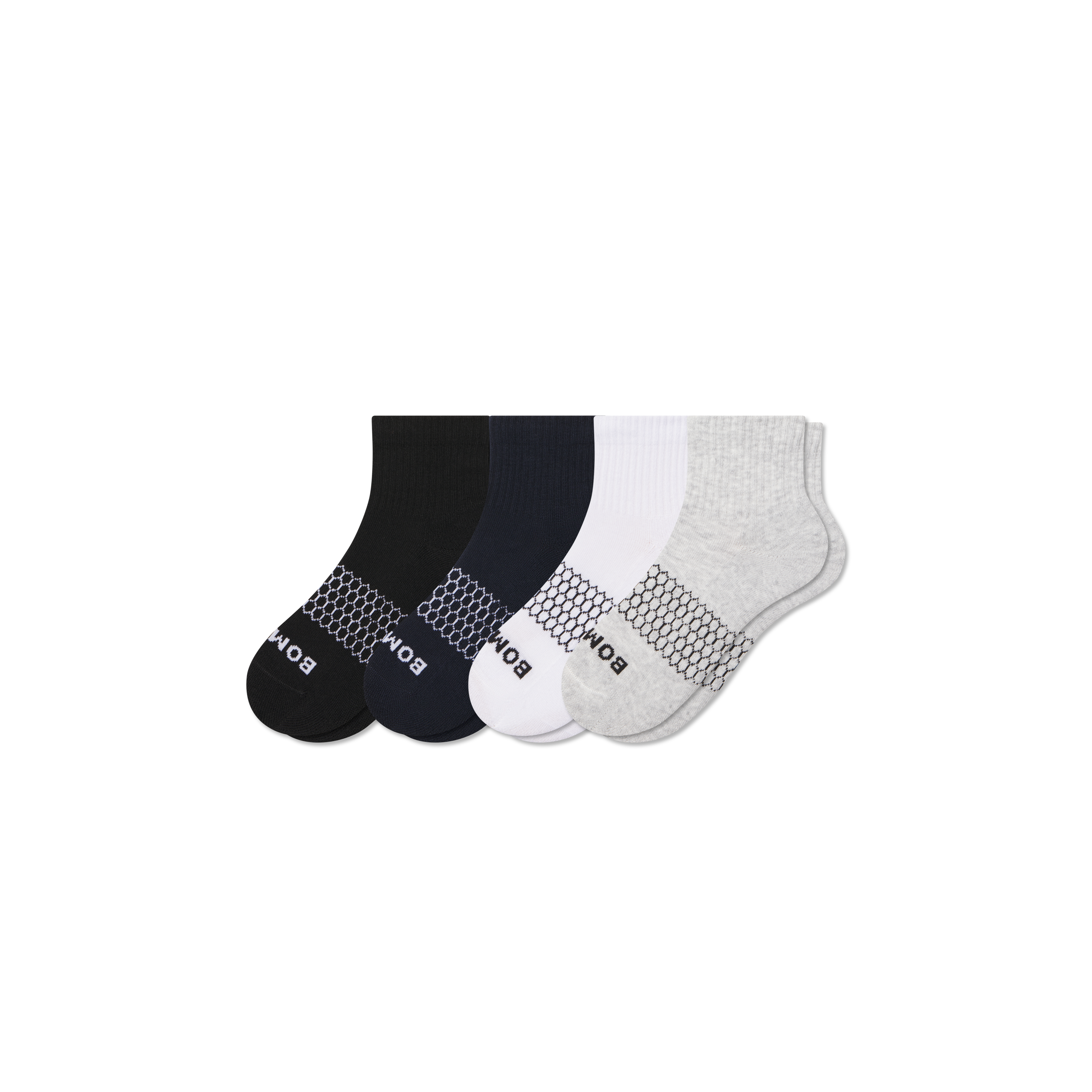 Youth Solids Quarter Sock 4-Pack