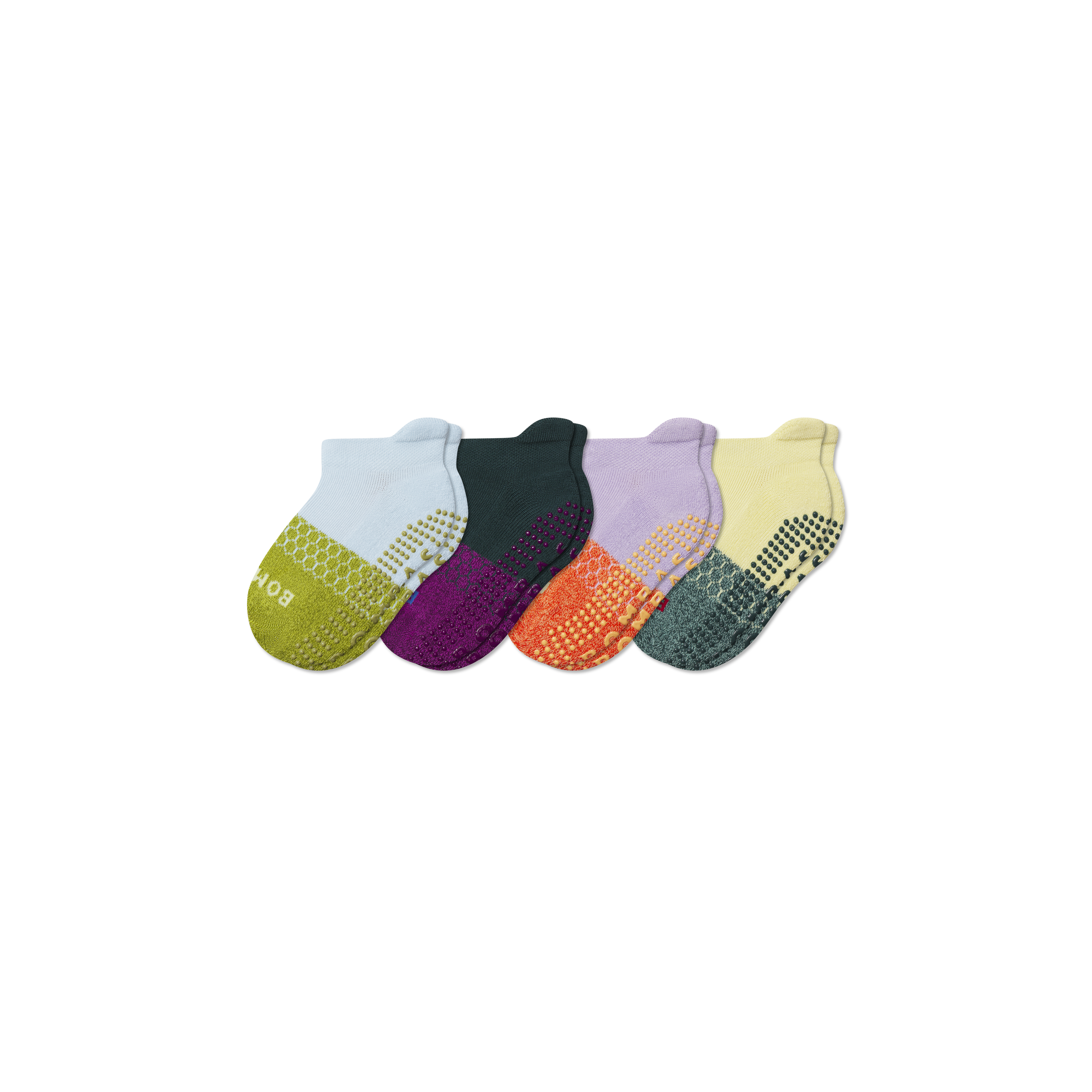 Junior Marl Gripper Ankle Sock 4-Pack