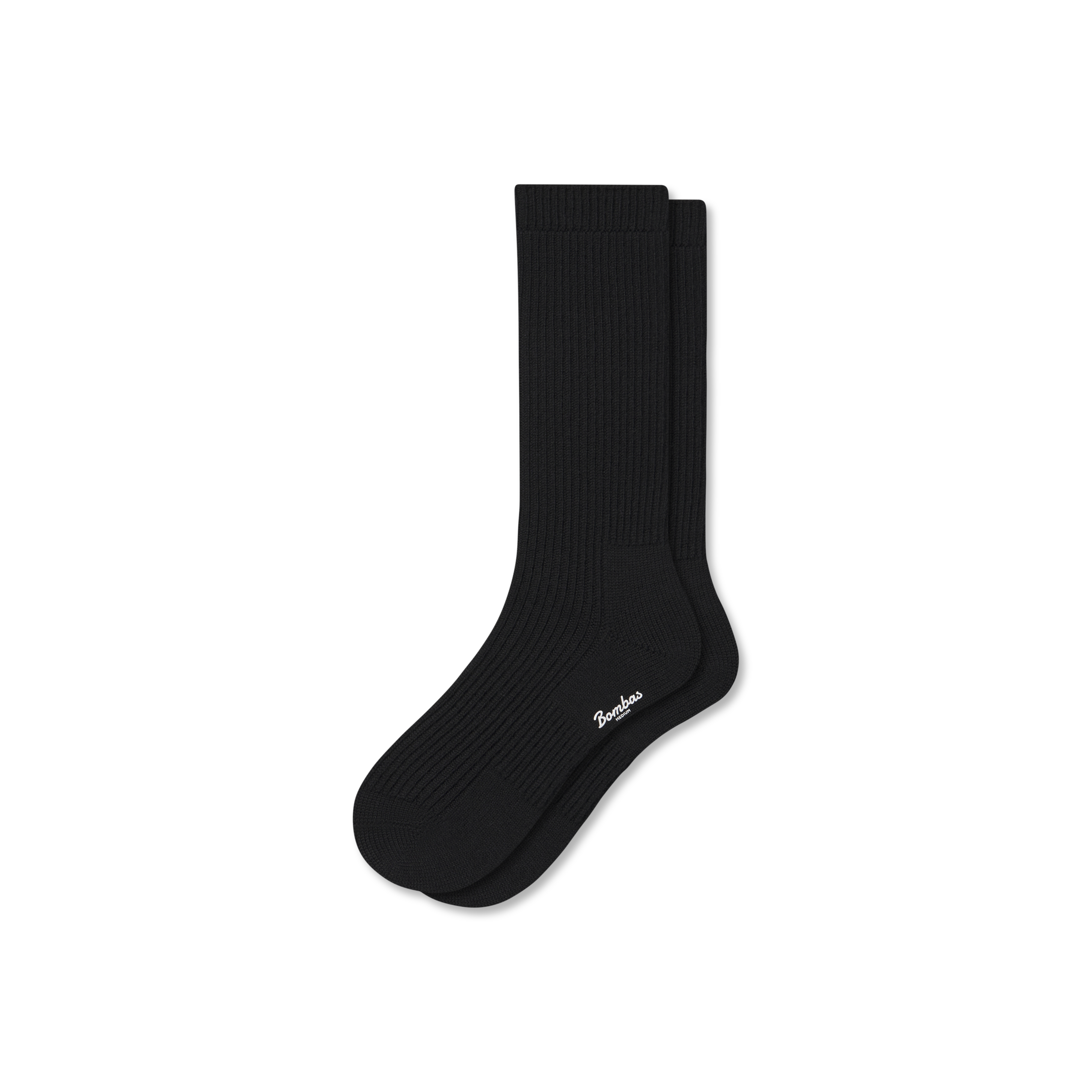 Men's Merino Cashmere Blend Fine Rib Calf Socks