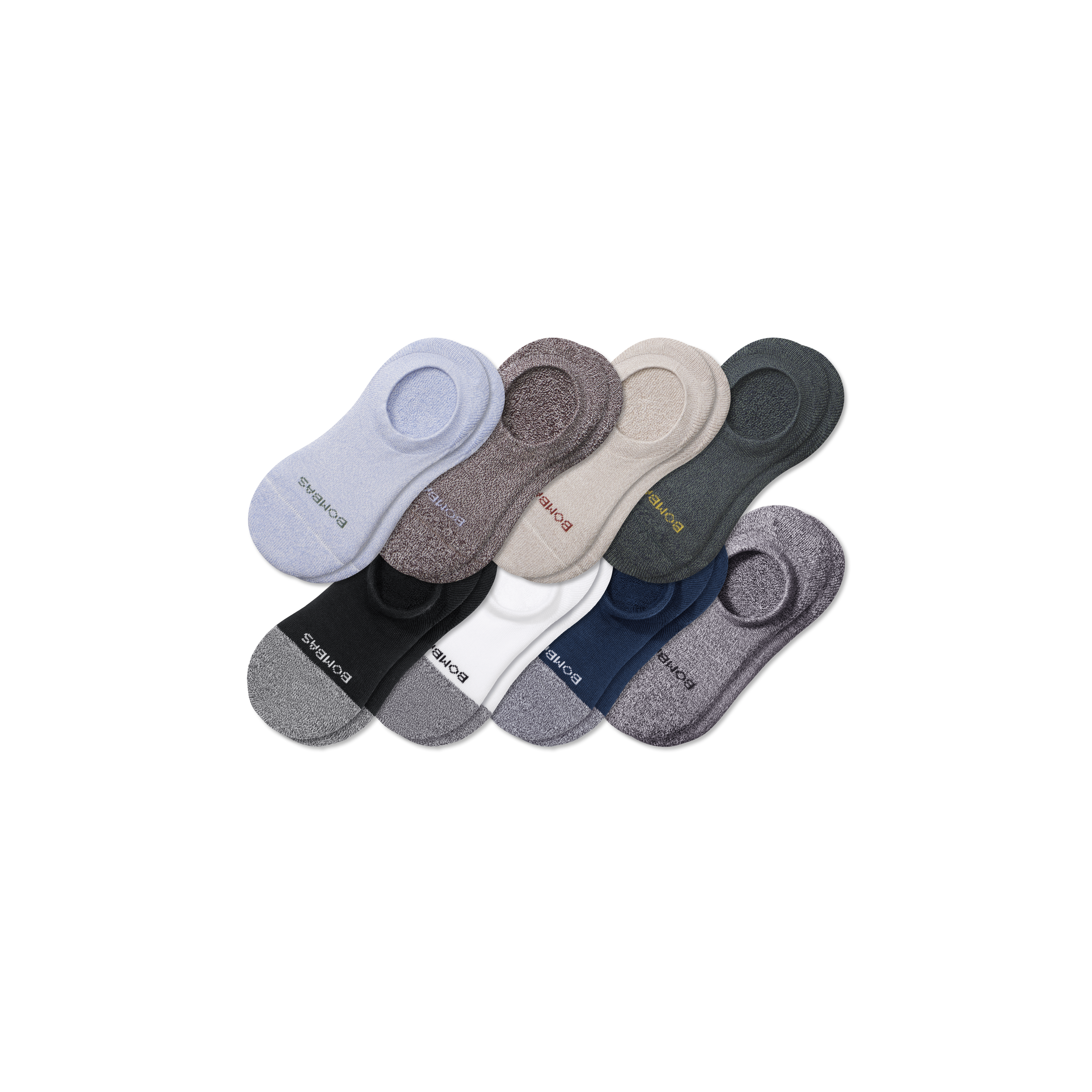 bombas Men's Cushioned No Show Sock 8-Pack