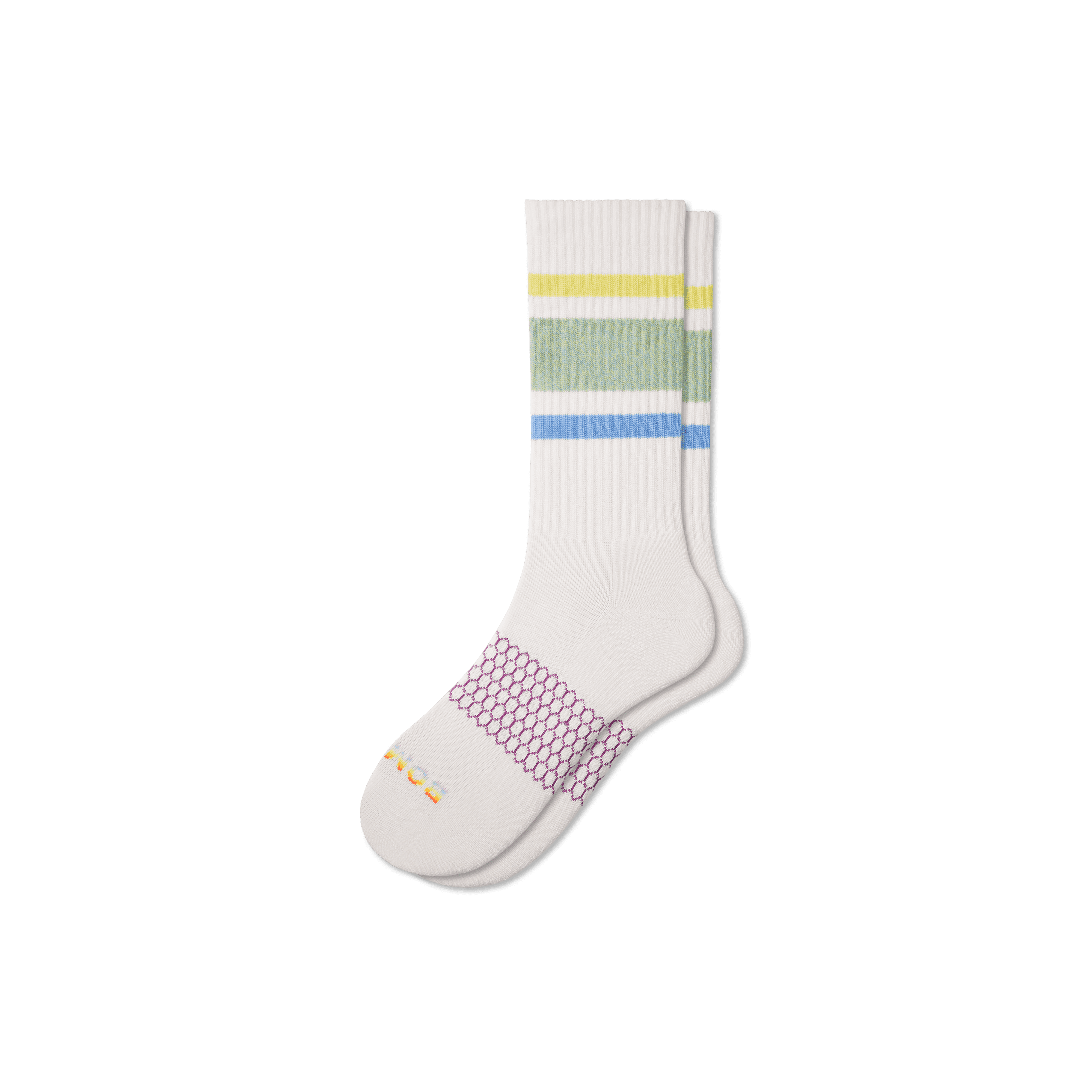 Shop Bombas Pride Calf Socks In Limoncello