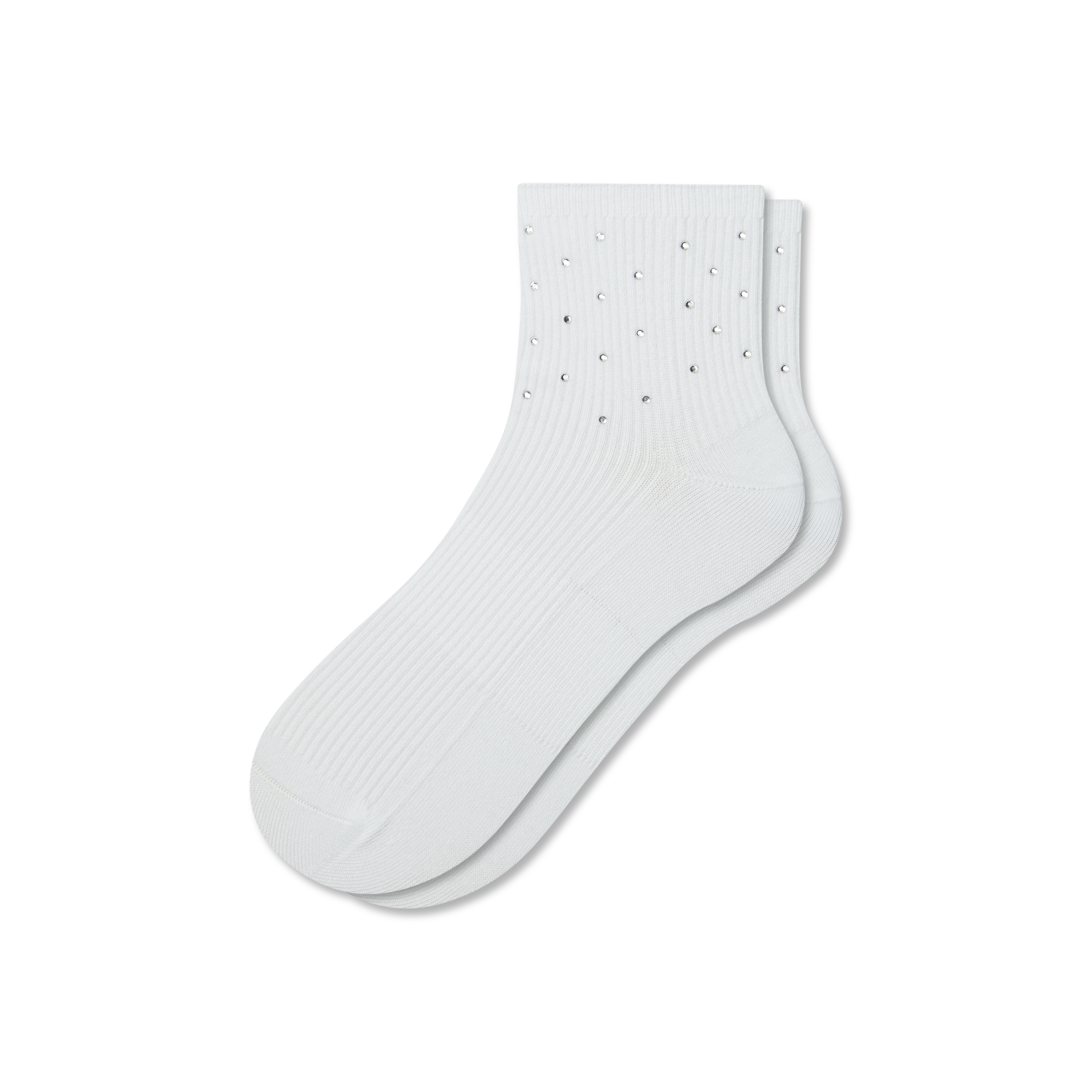 Bombas Rhinestone Rib Quarter Socks In Multi