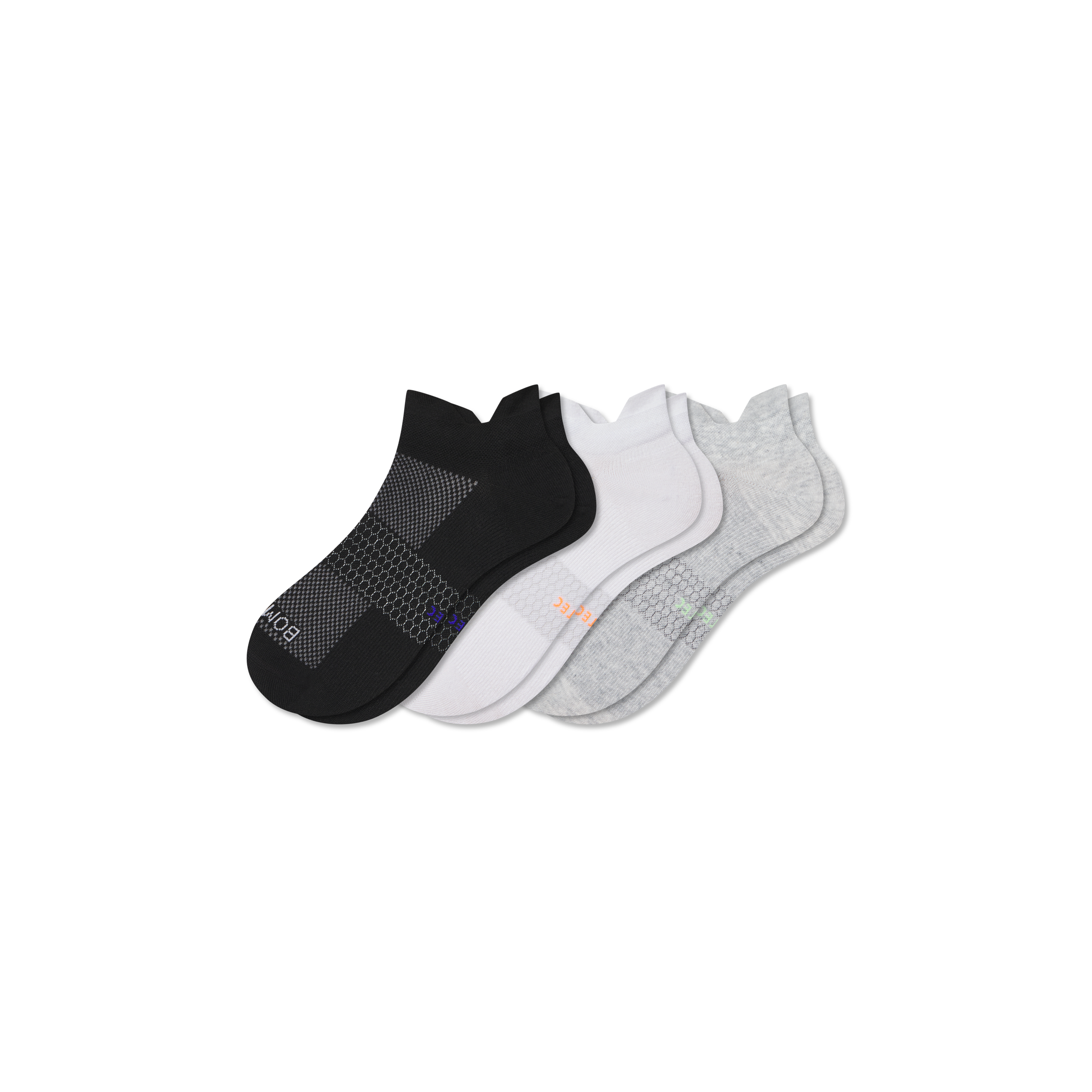 Bombas Lightweight Athletic Ankle Sock 3-pack In Multi