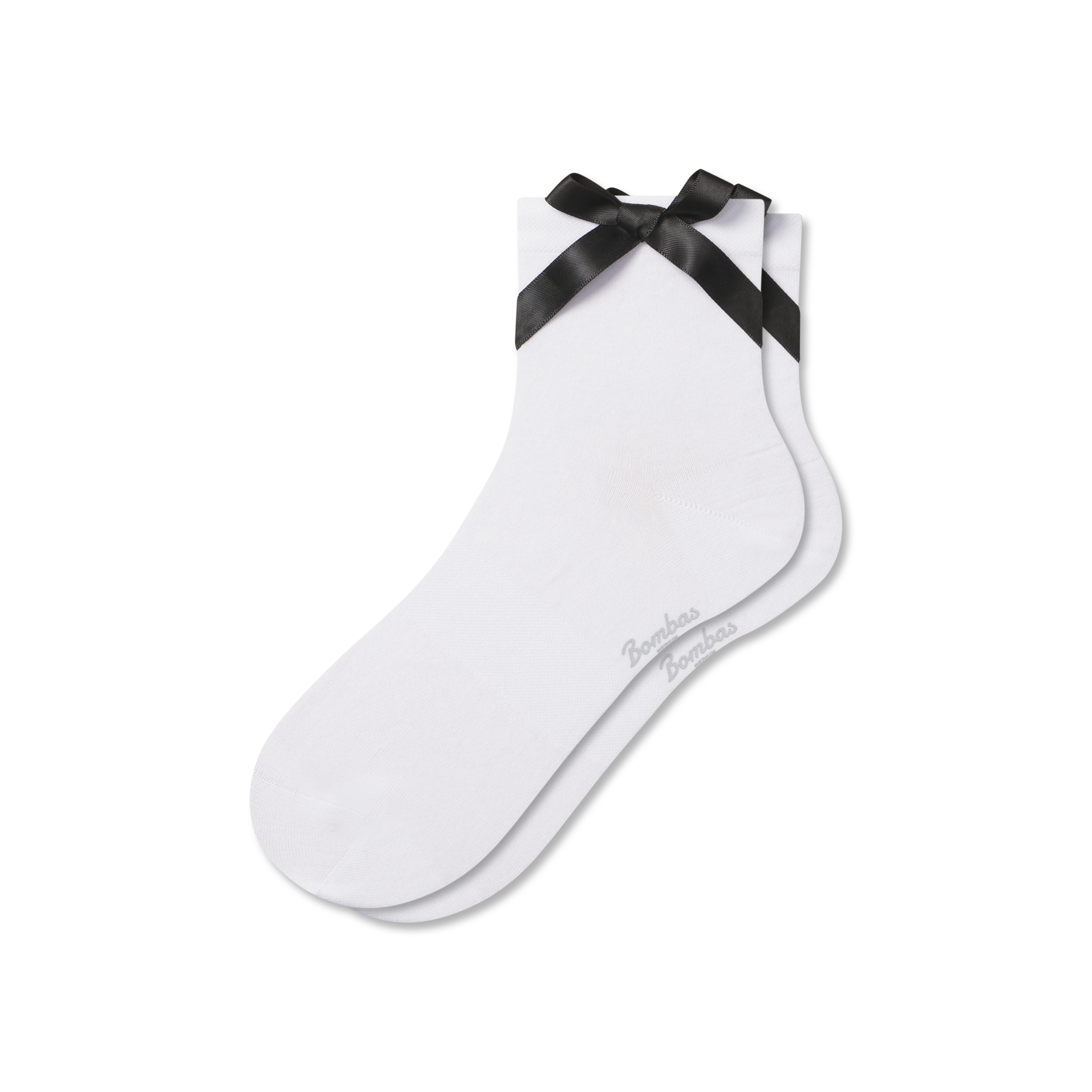 Bombas Lightweight Bow Quarter Socks In White
