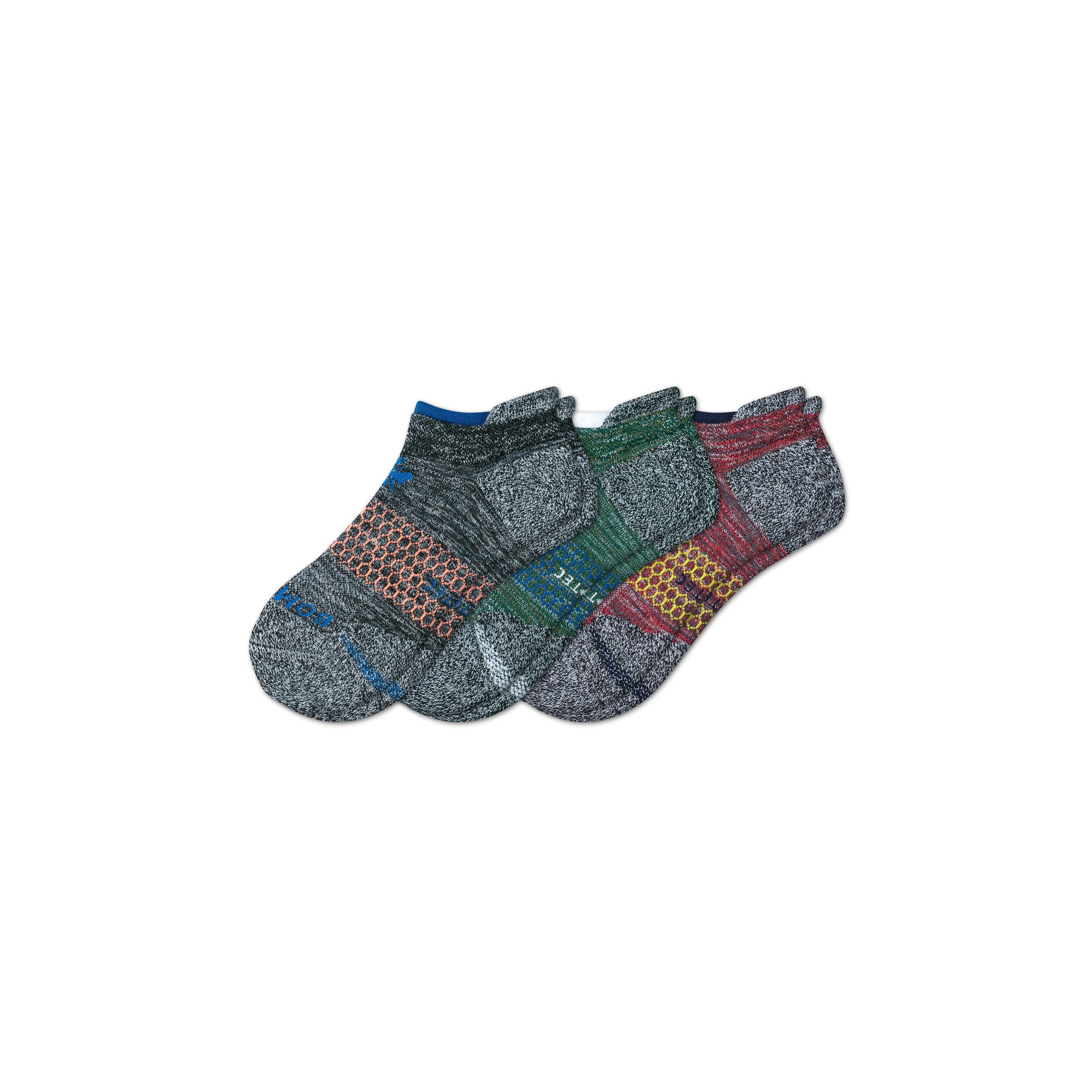 Bombas All-purpose Performance Ankle Sock 3-pack In Blue Pine Mix