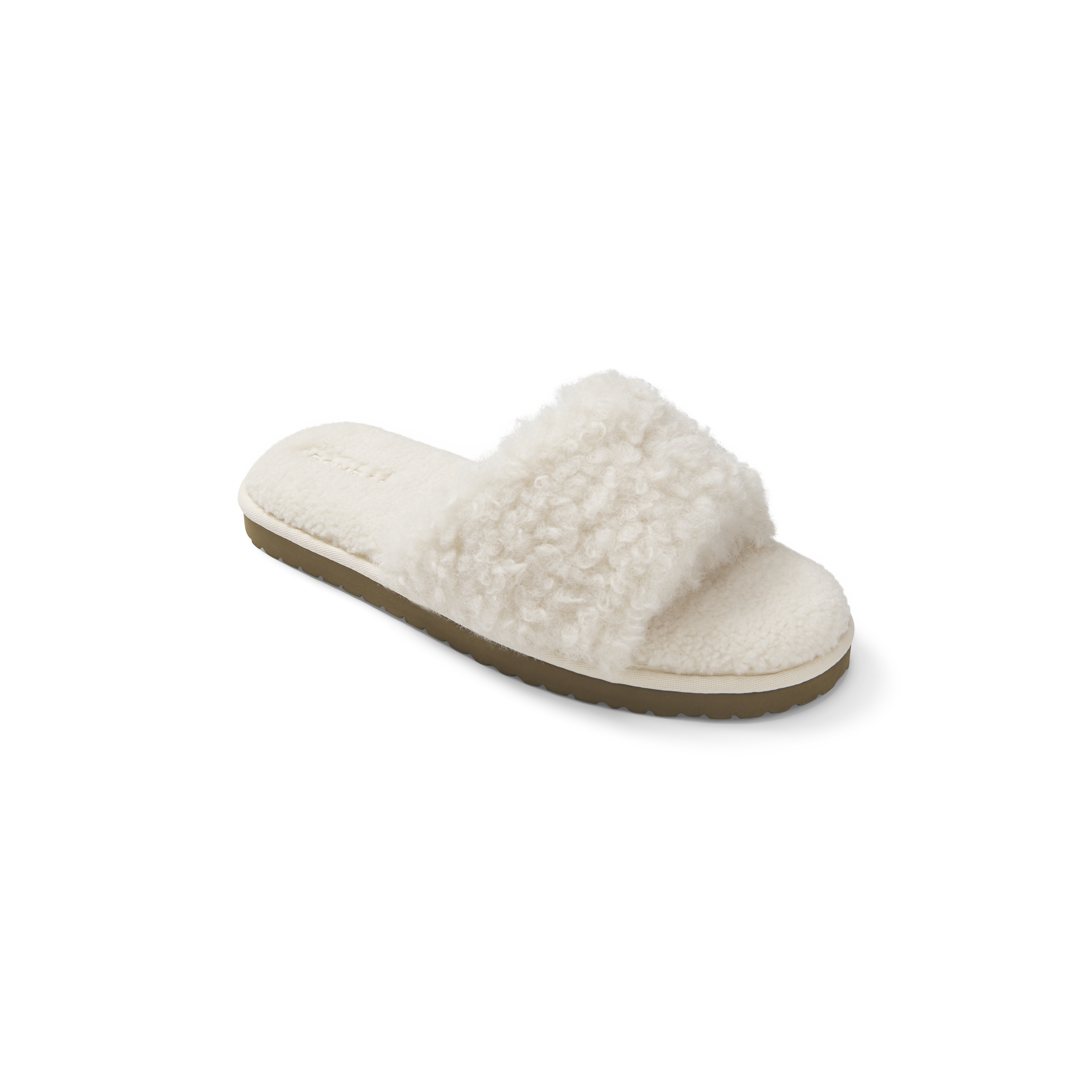 Bombas Sunday Plush Slide In White