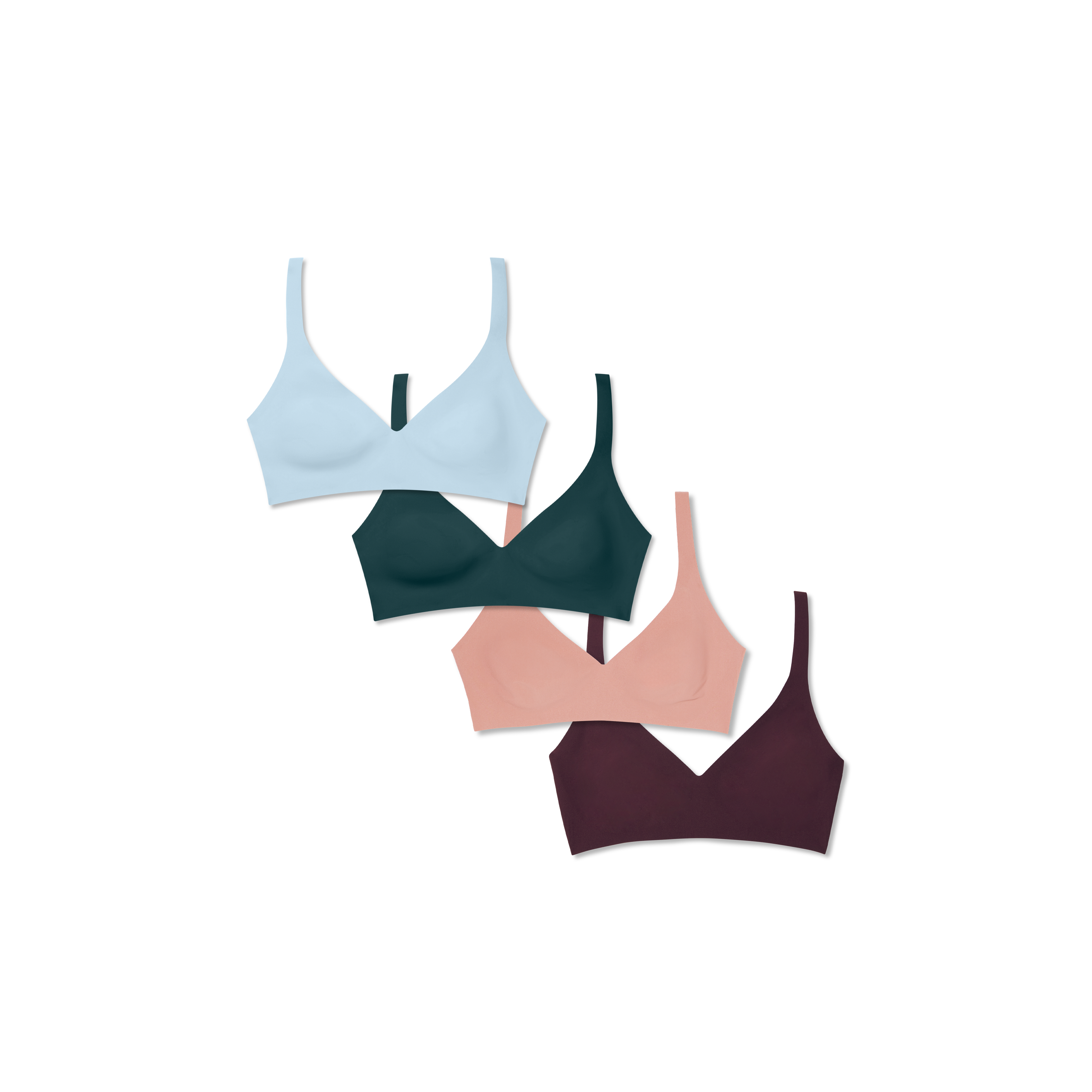 Women’s No Show Plunge Bralette 4-Pack