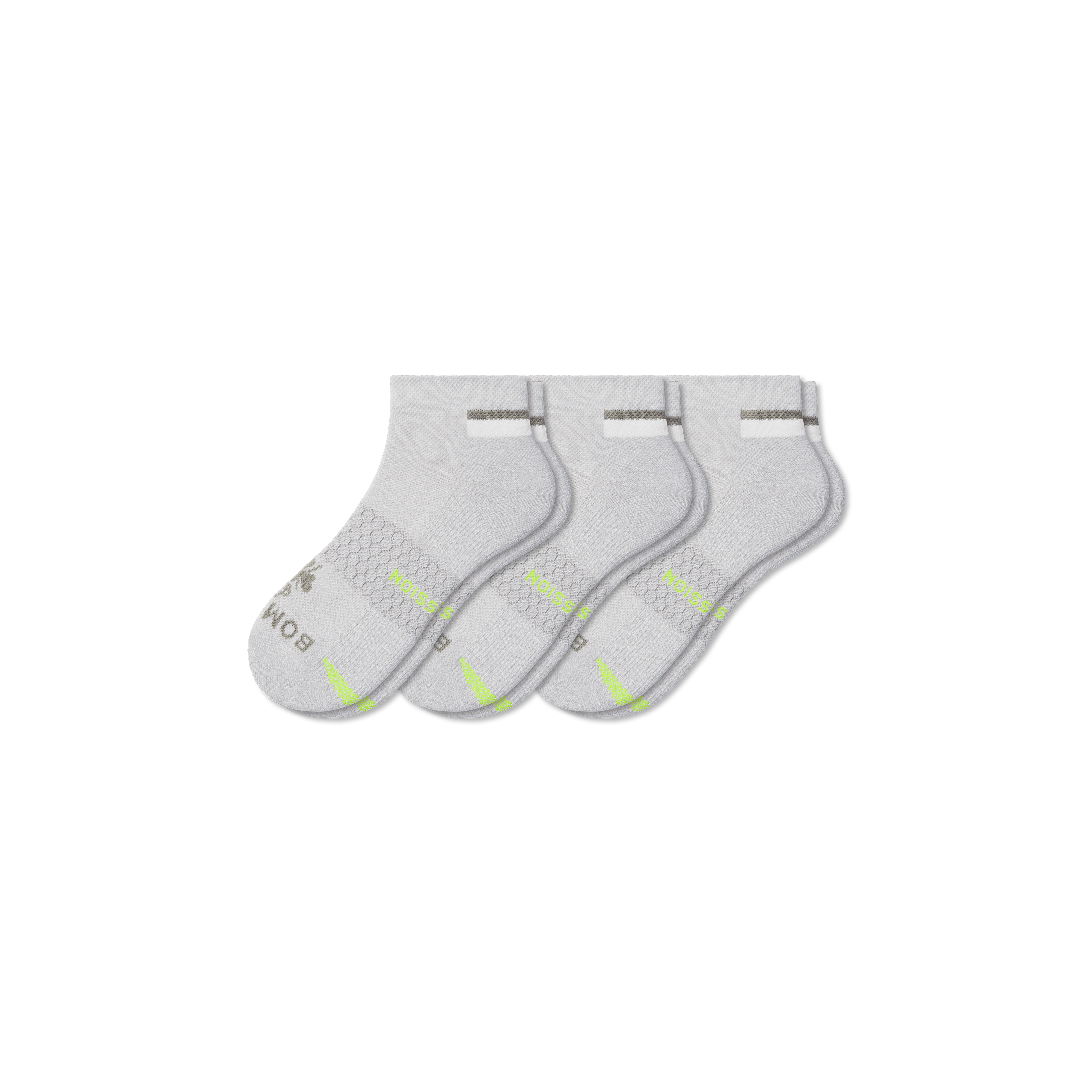 Shop Bombas Performance Compression Ankle Socks 3-pack In Grey