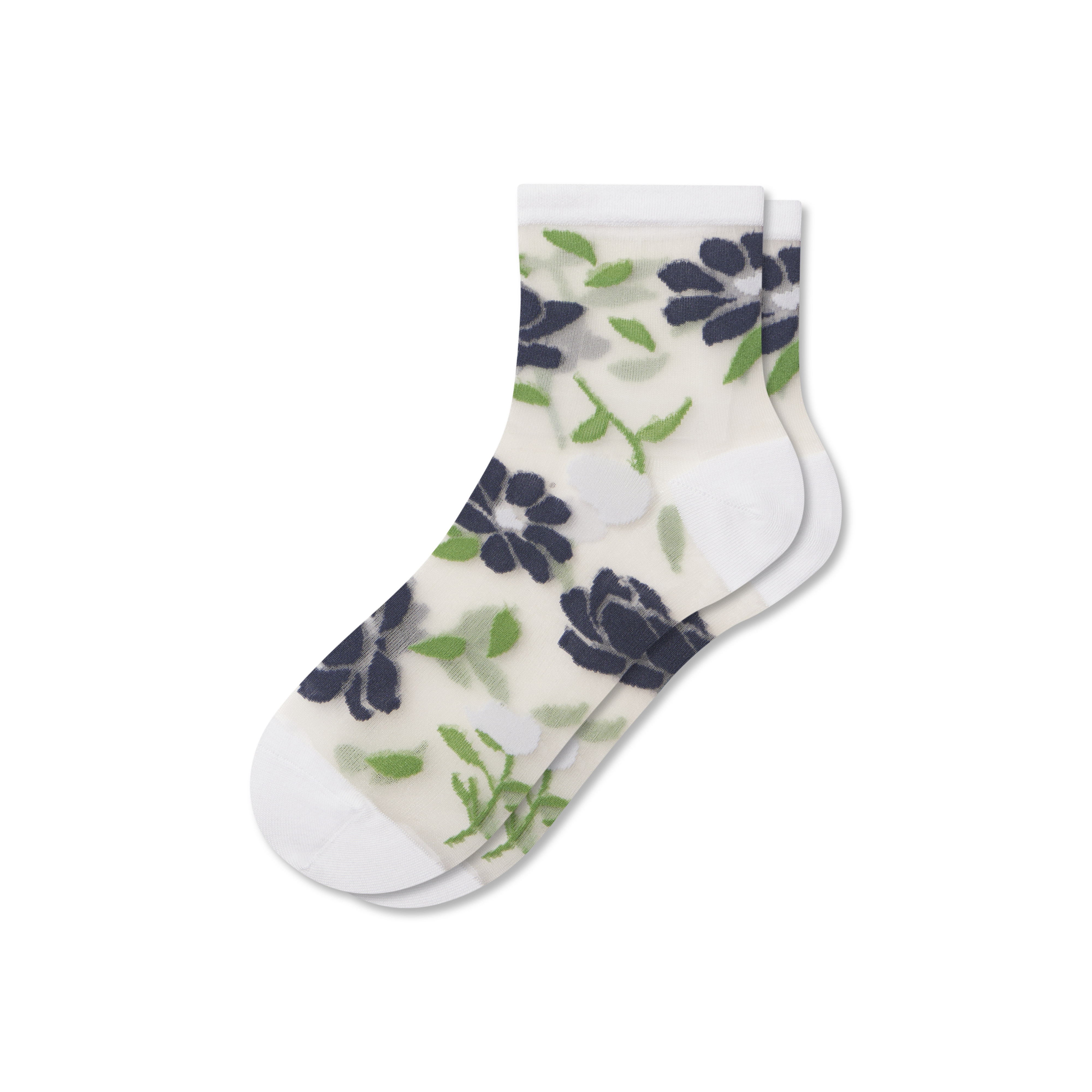 Bombas Sheer Quarter Socks In White