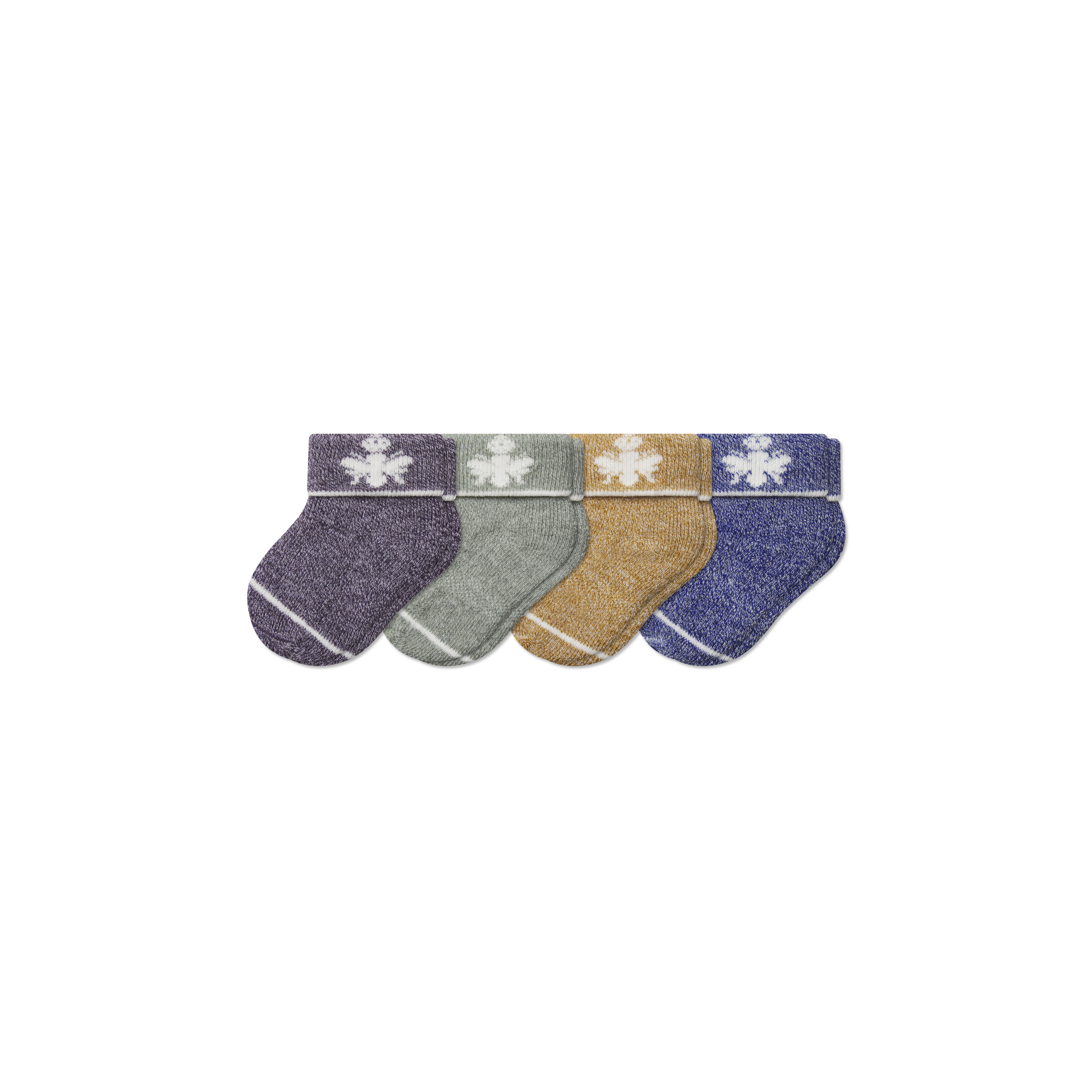 Bombas Baby Merino Wool Blend Calf Sock 4-pack (0-6 Months)