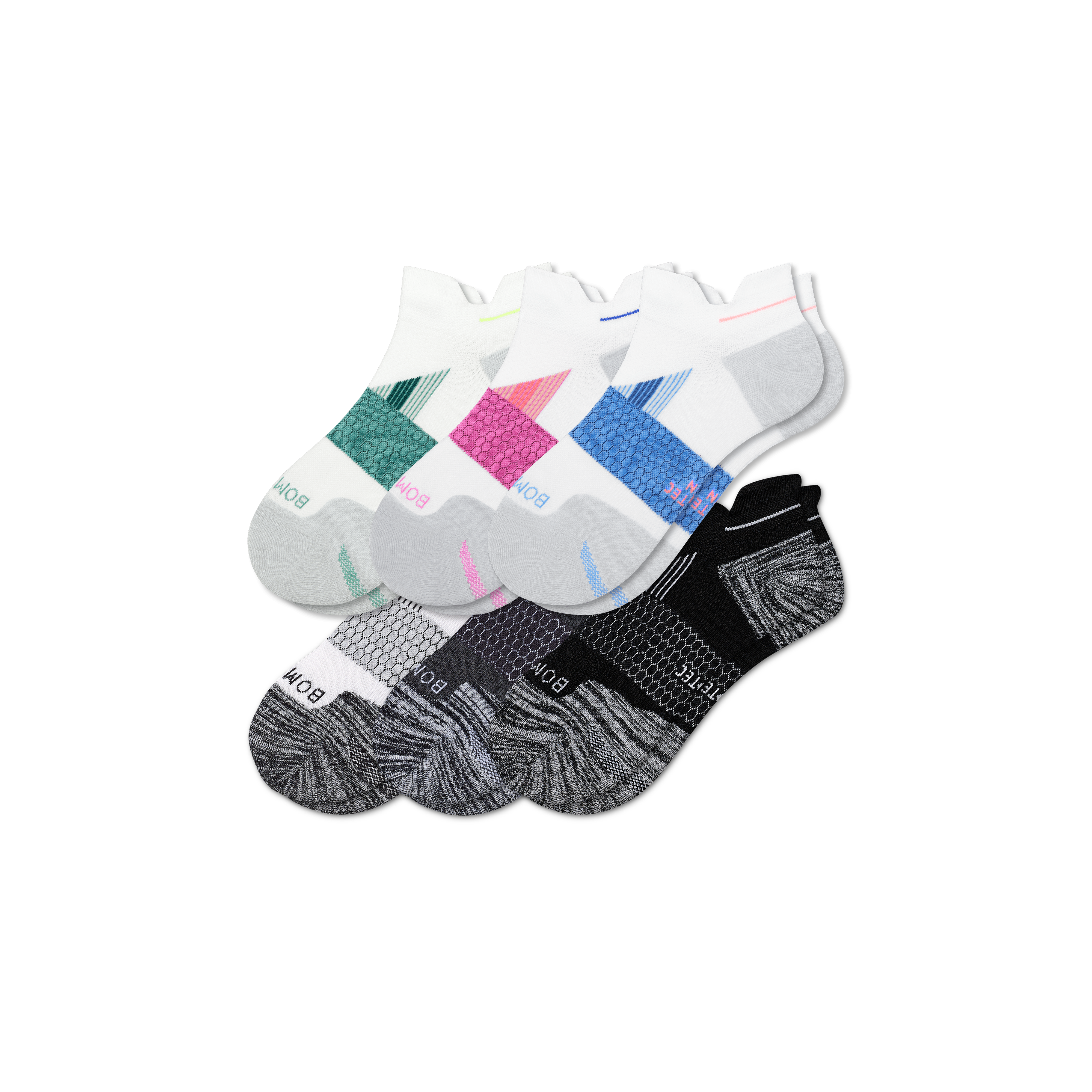 Store 6 Pack Bombas Mixed Colors - Medium - Women