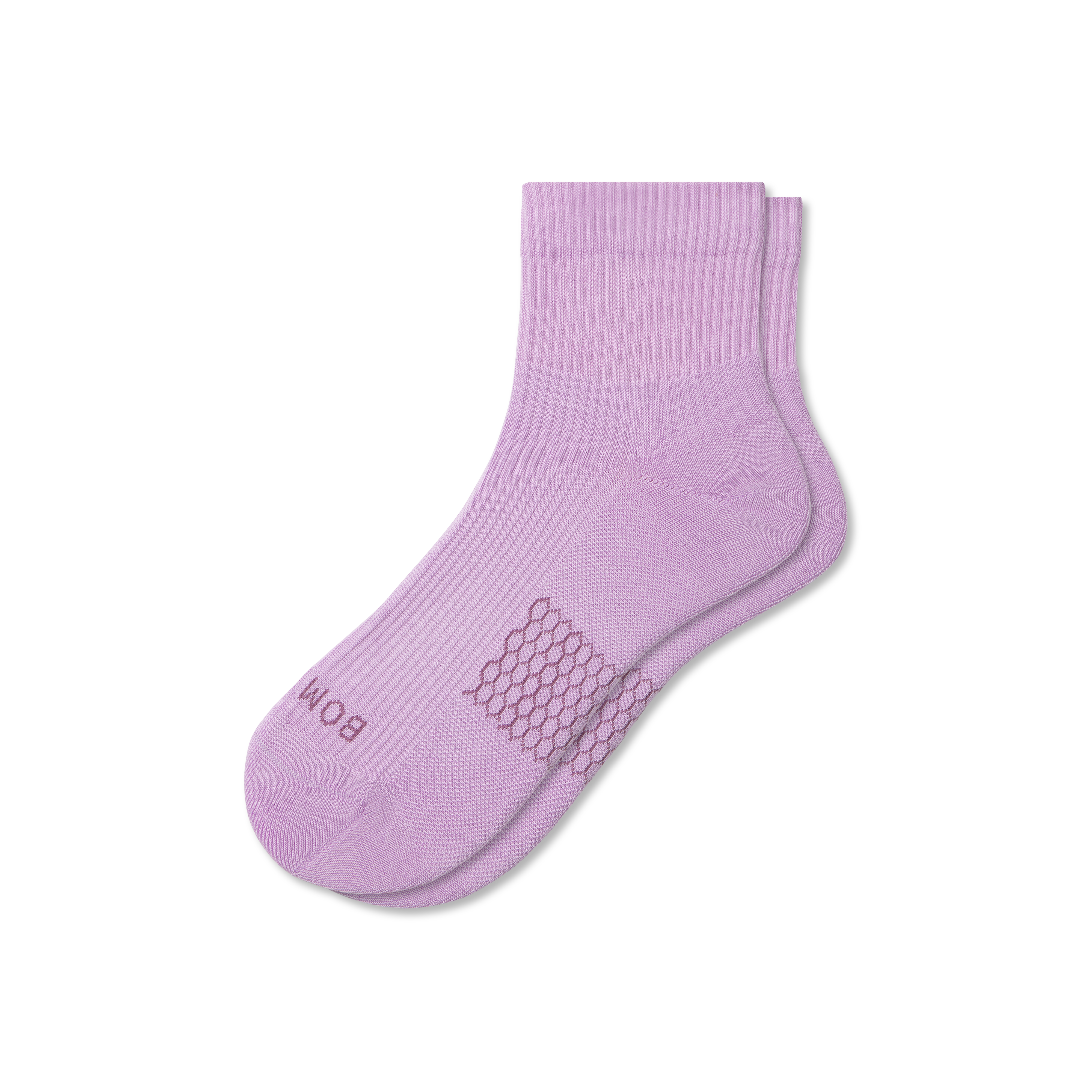 Bombas Modern Rib Quarter Socks In Wildflower
