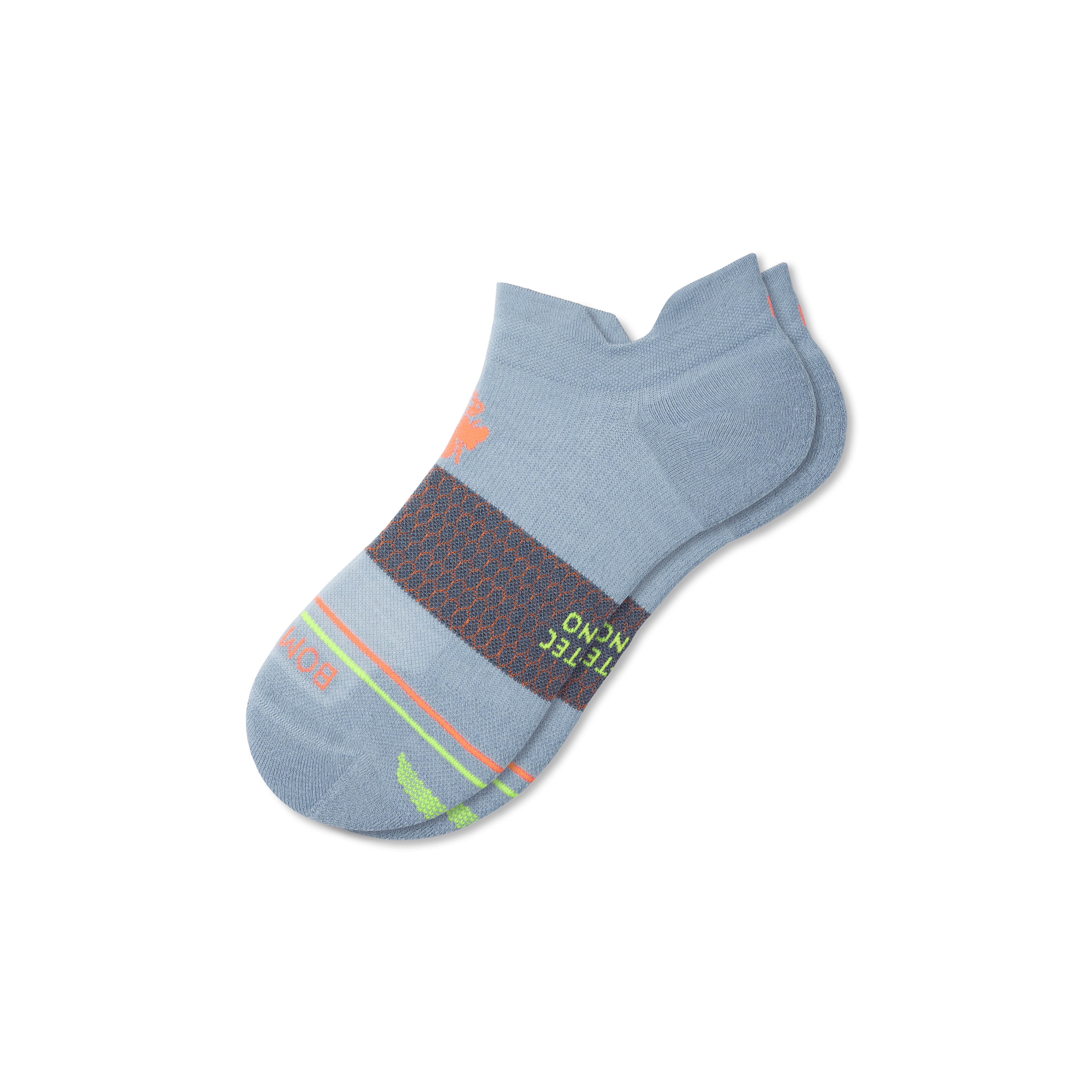 Bombas Merino Wool Blend Athletic Ankle Socks In Ocean Fog