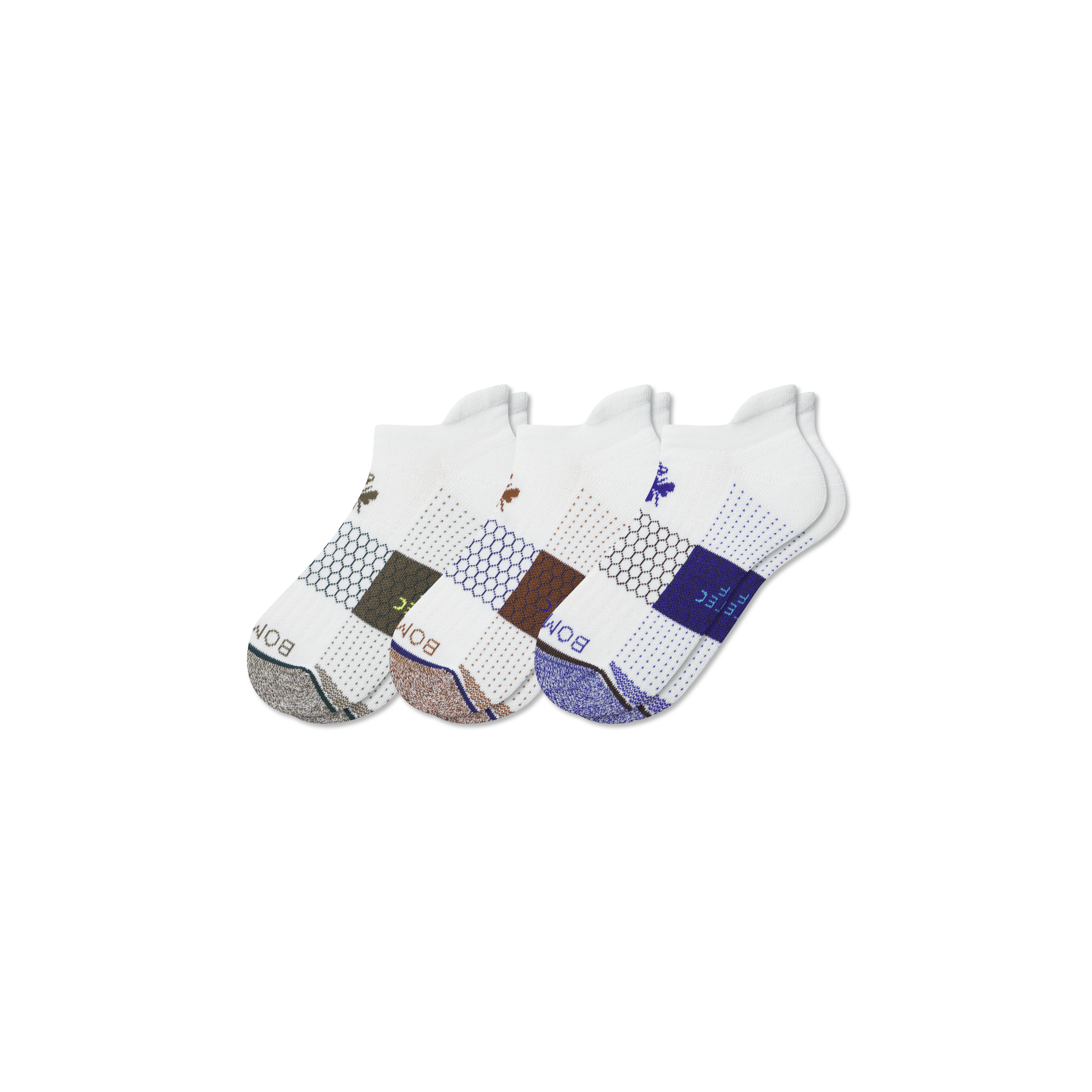 Bombas Golf Ankle Sock 3-pack In Multi