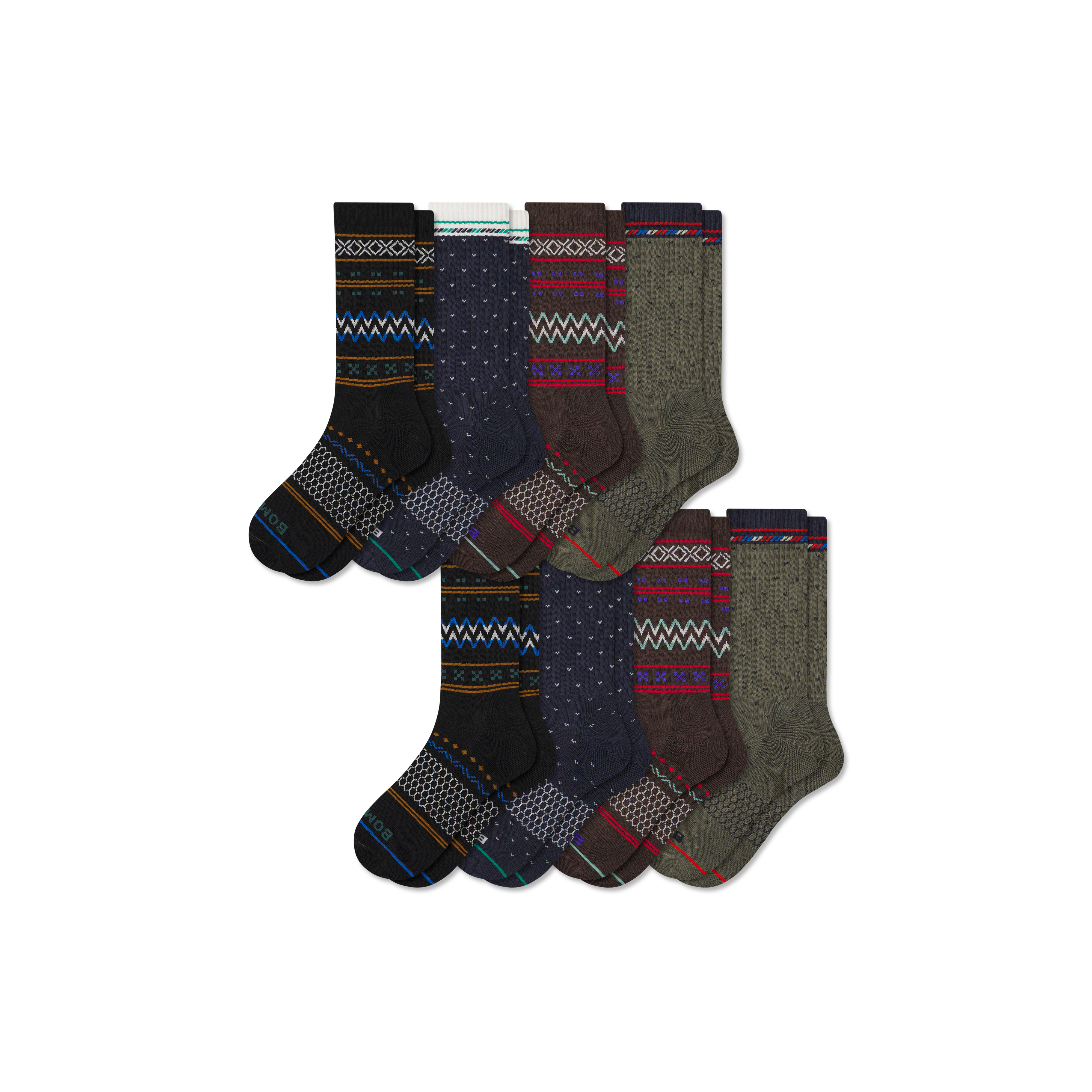 Bombas Holiday Calf Sock 8-pack