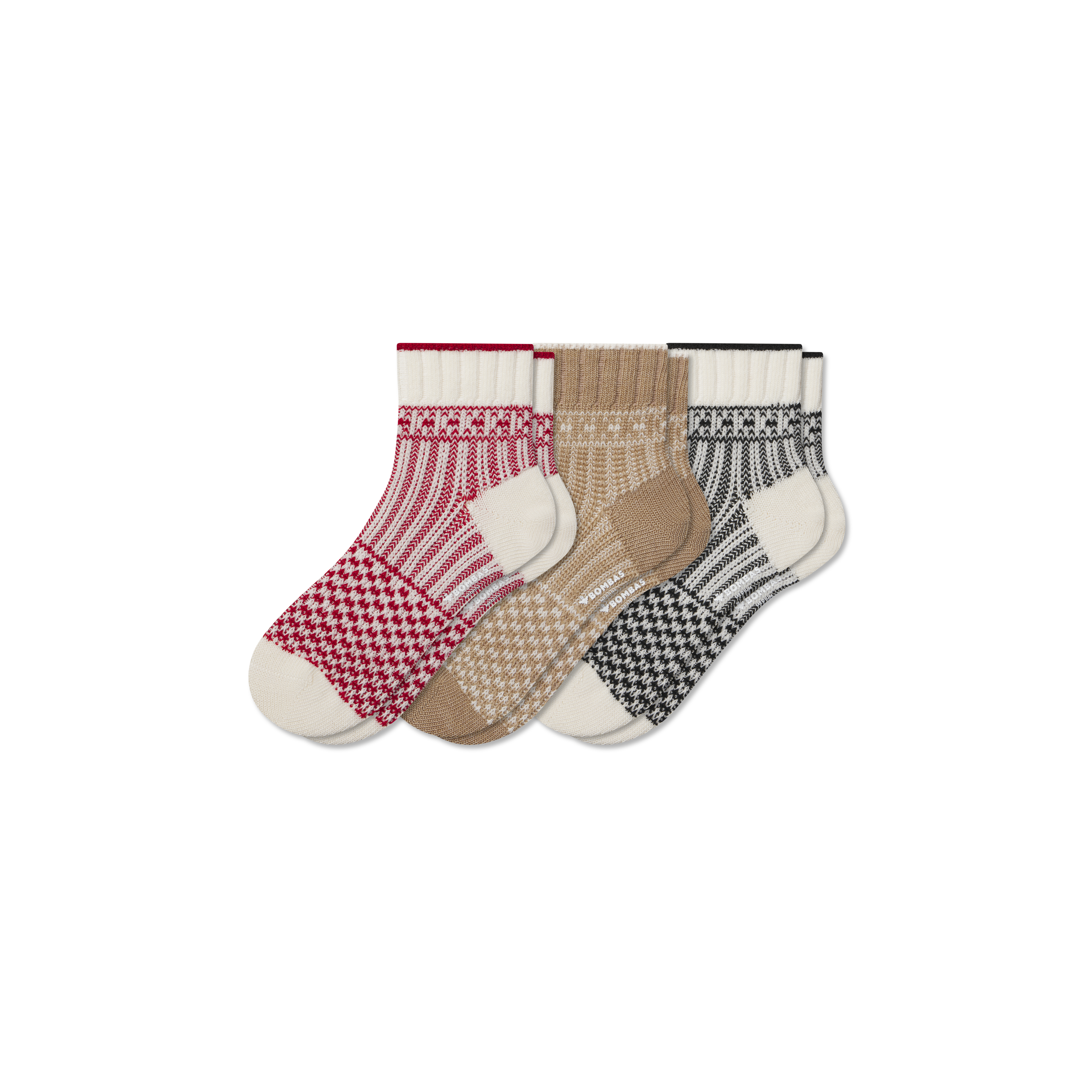 Women's Merino Wool Blend Sweater Quarter Sock 3-Pack