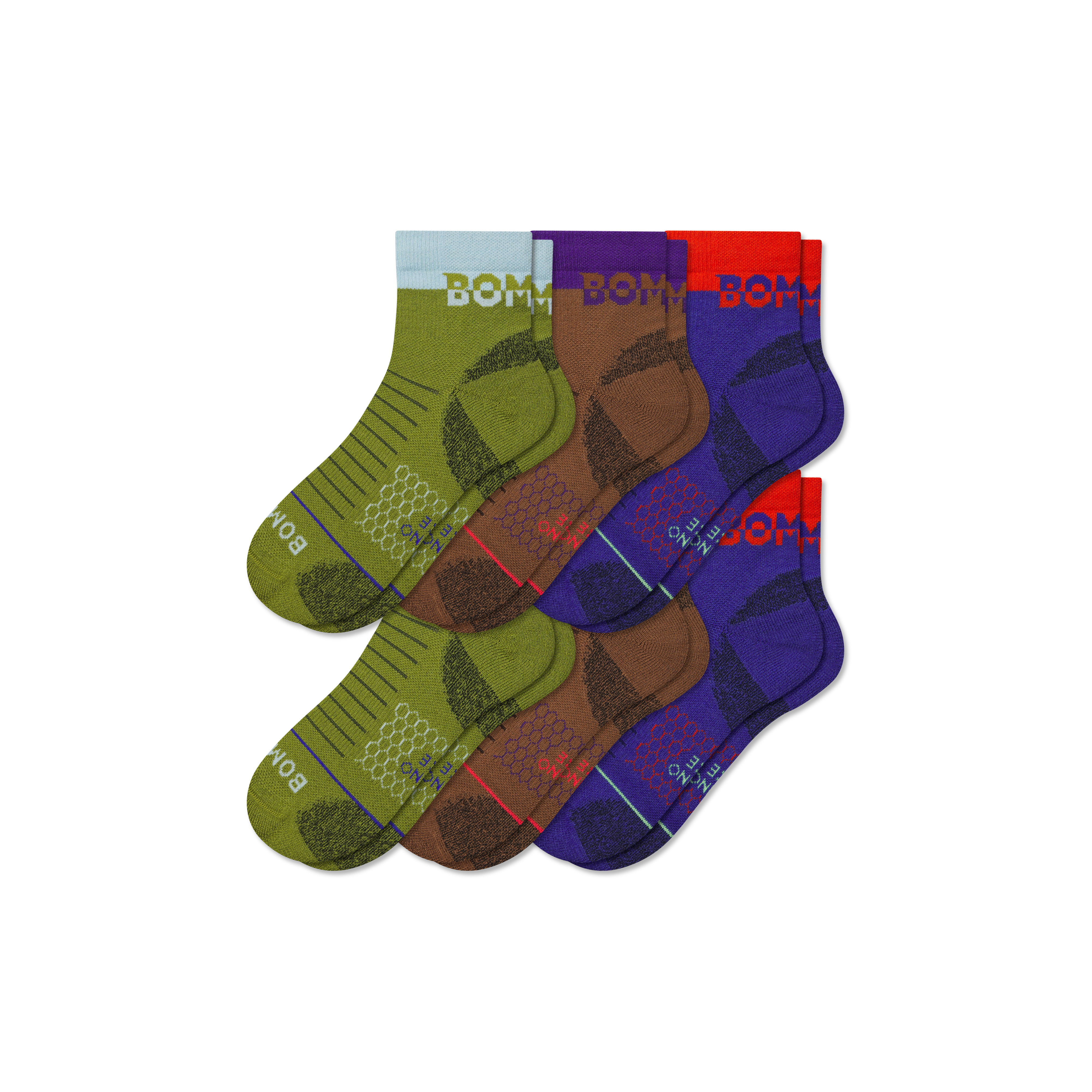 Women's Merino Wool Blend Hiking Quarter Sock 6-Pack