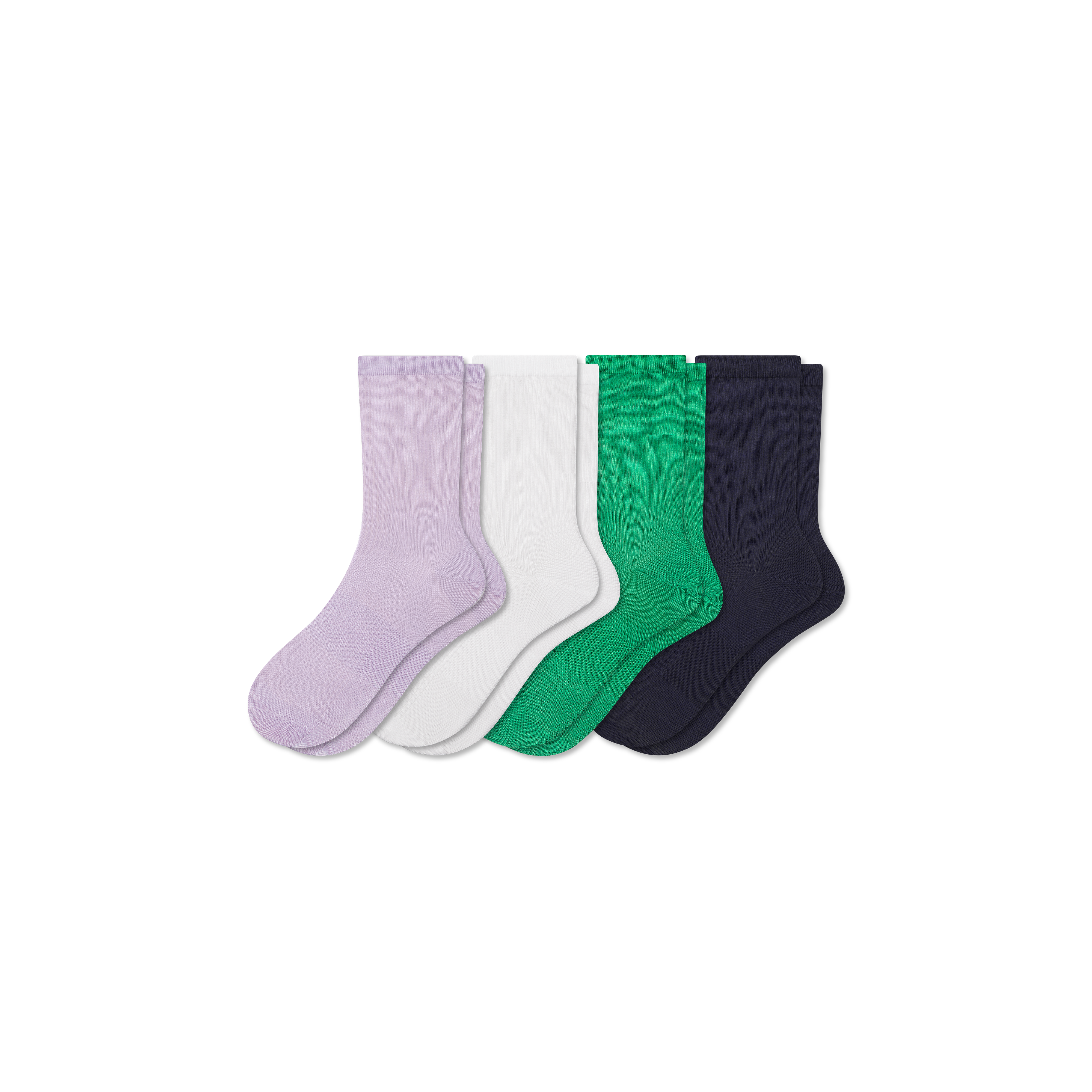 Bombas Featherweight Rib Half Calf Sock 4-pack In Pastel Mix