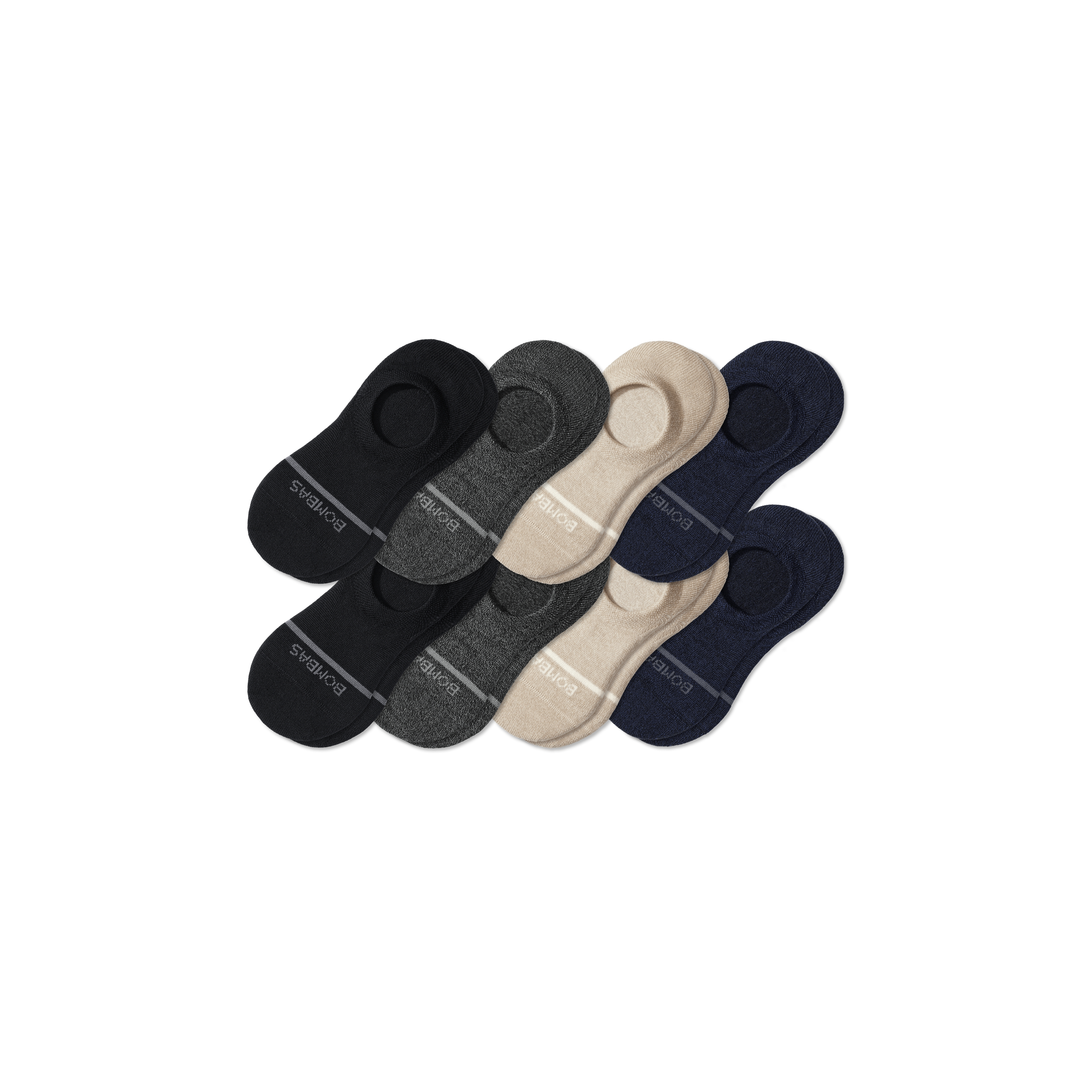 bombas Women's Lightweight Merino Wool Blend No Show Sock 8-Pack