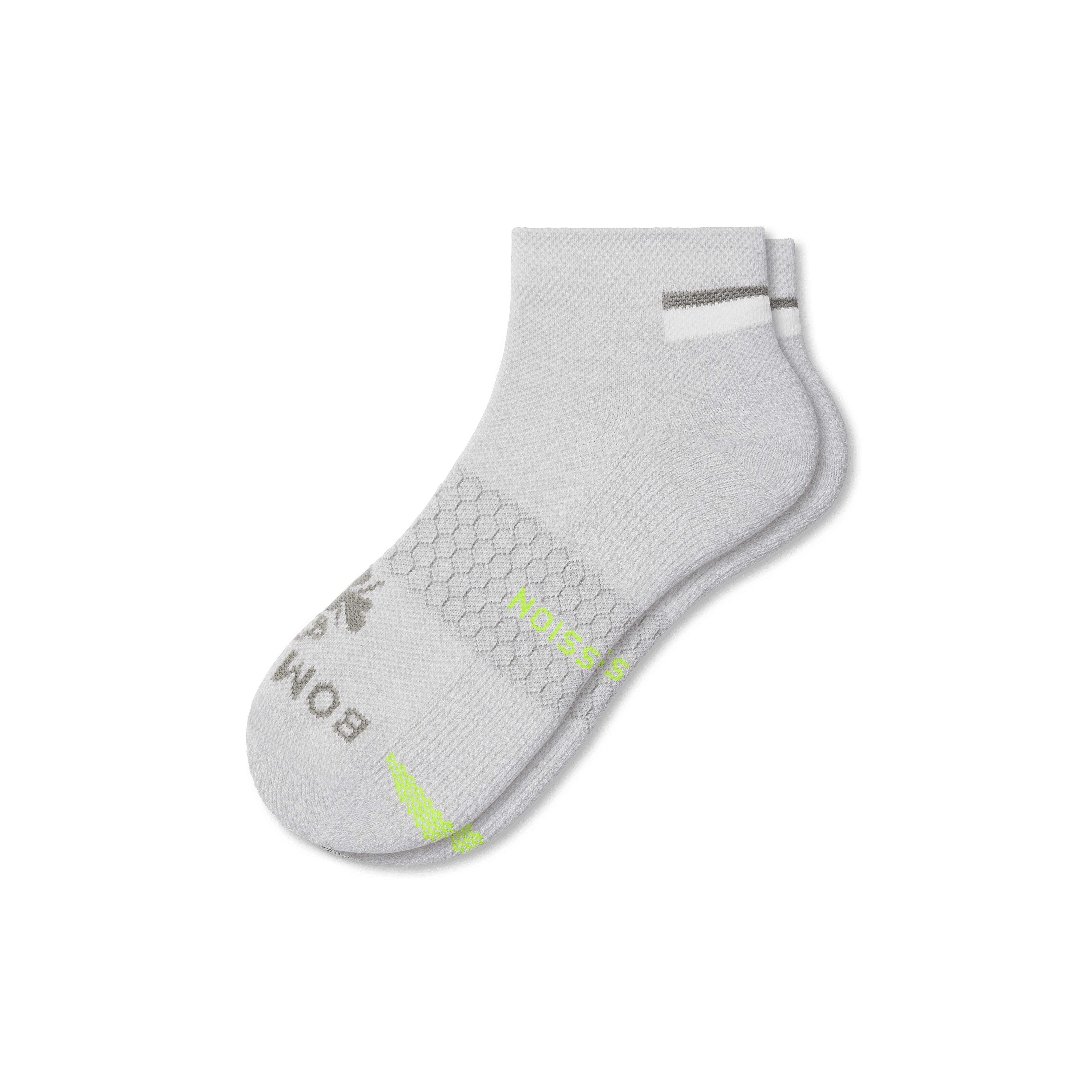 Bombas Performance Compression Ankle Socks In Light Grey