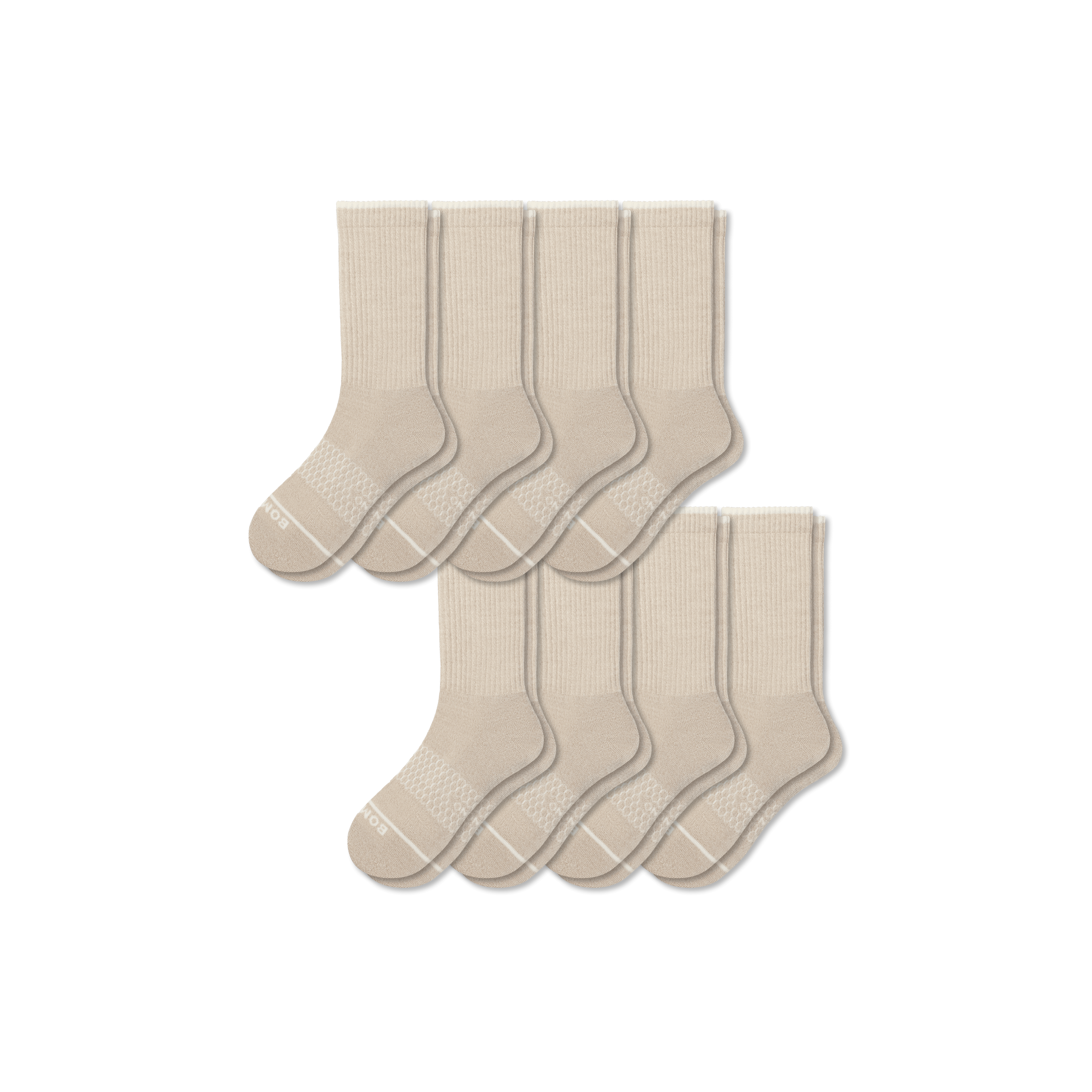 Bombas Merino Wool Blend Calf Sock 8-pack In Brown