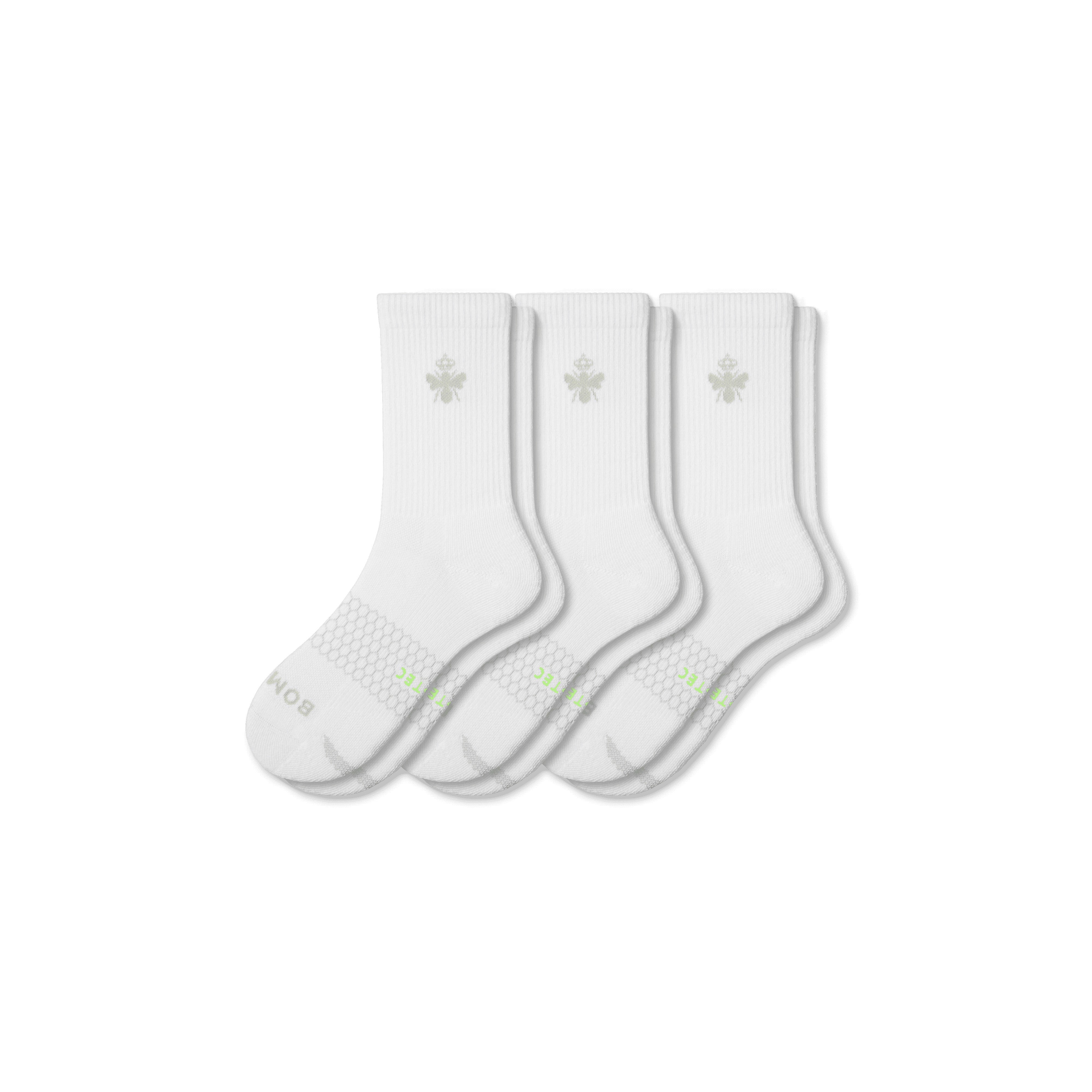 Shop Bombas All-purpose Performance Calf Sock 3-pack In Bright White