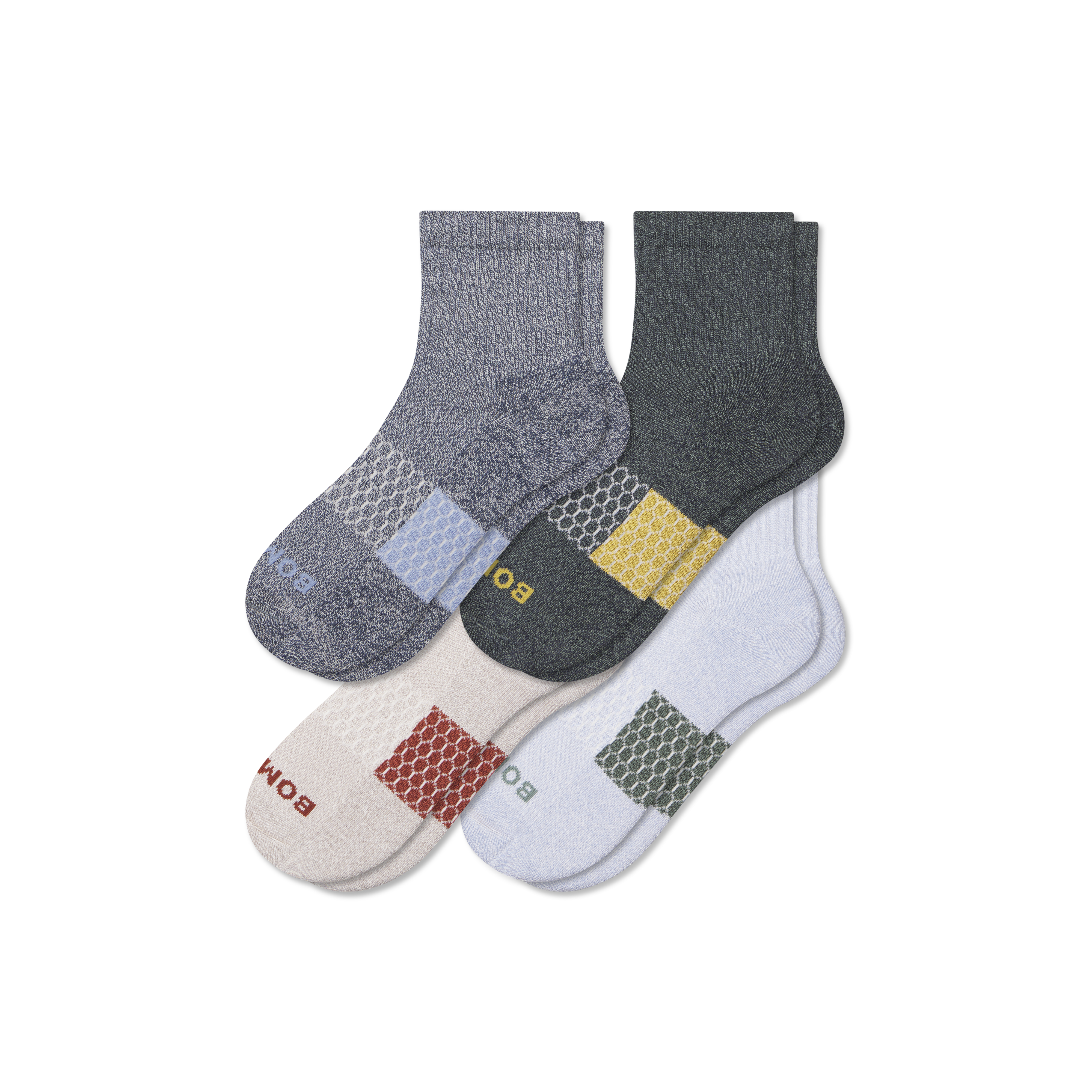Bombas Quarter Sock 4-pack In Navy Dawn Mix