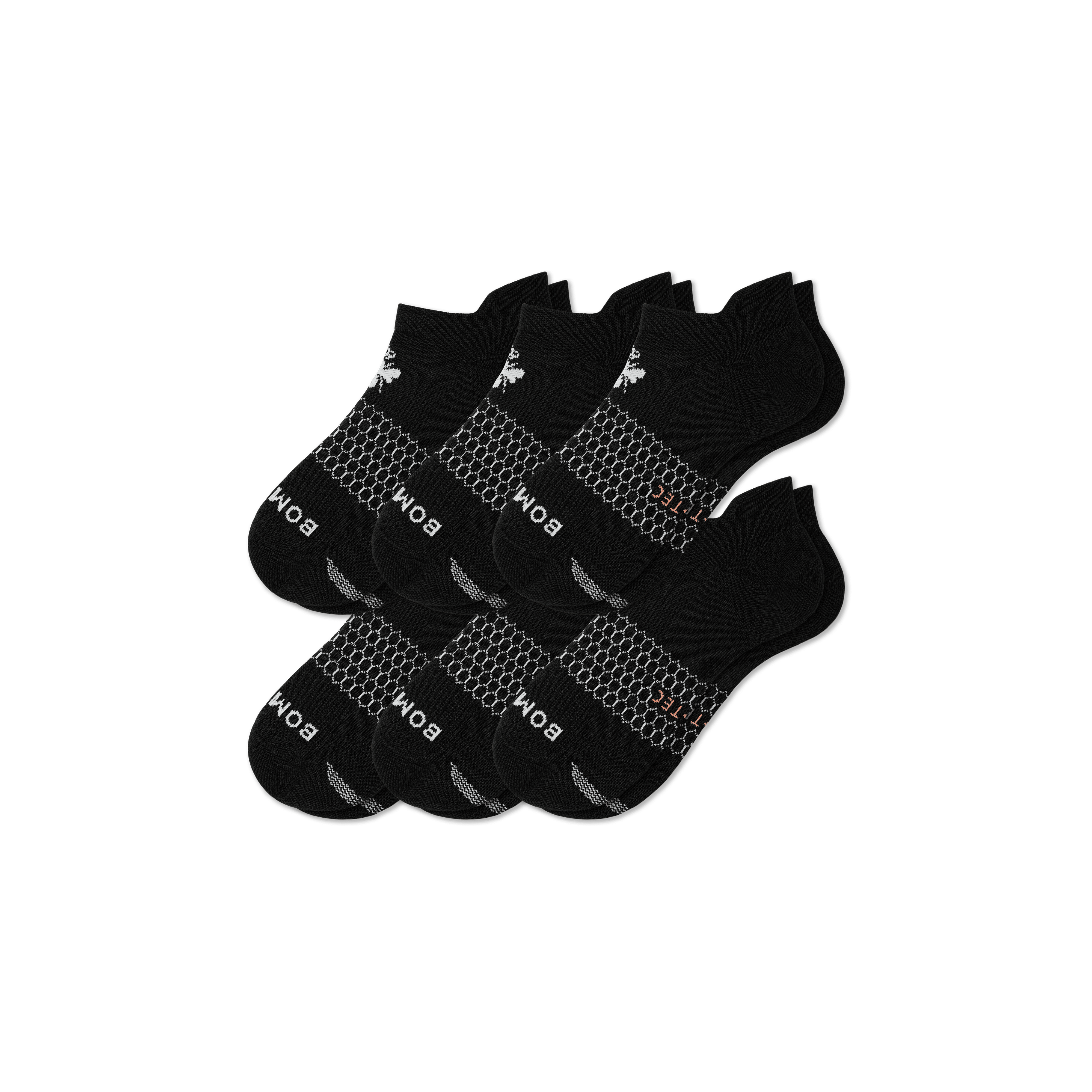 Bombas All-purpose Performance Ankle Sock 6-pack In Black Bee