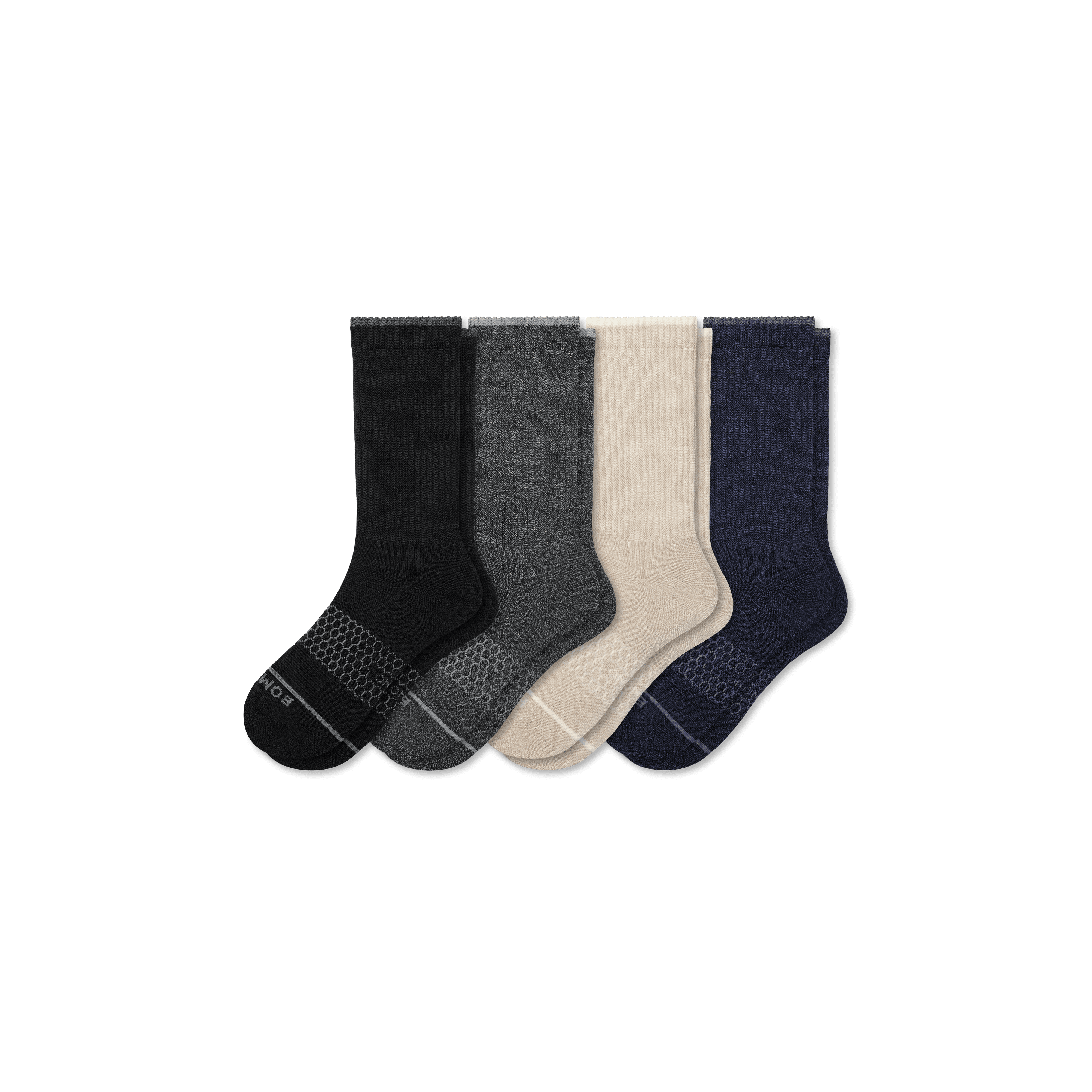 Bombas Merino Wool Blend Calf Sock 4-pack In Dark Mix