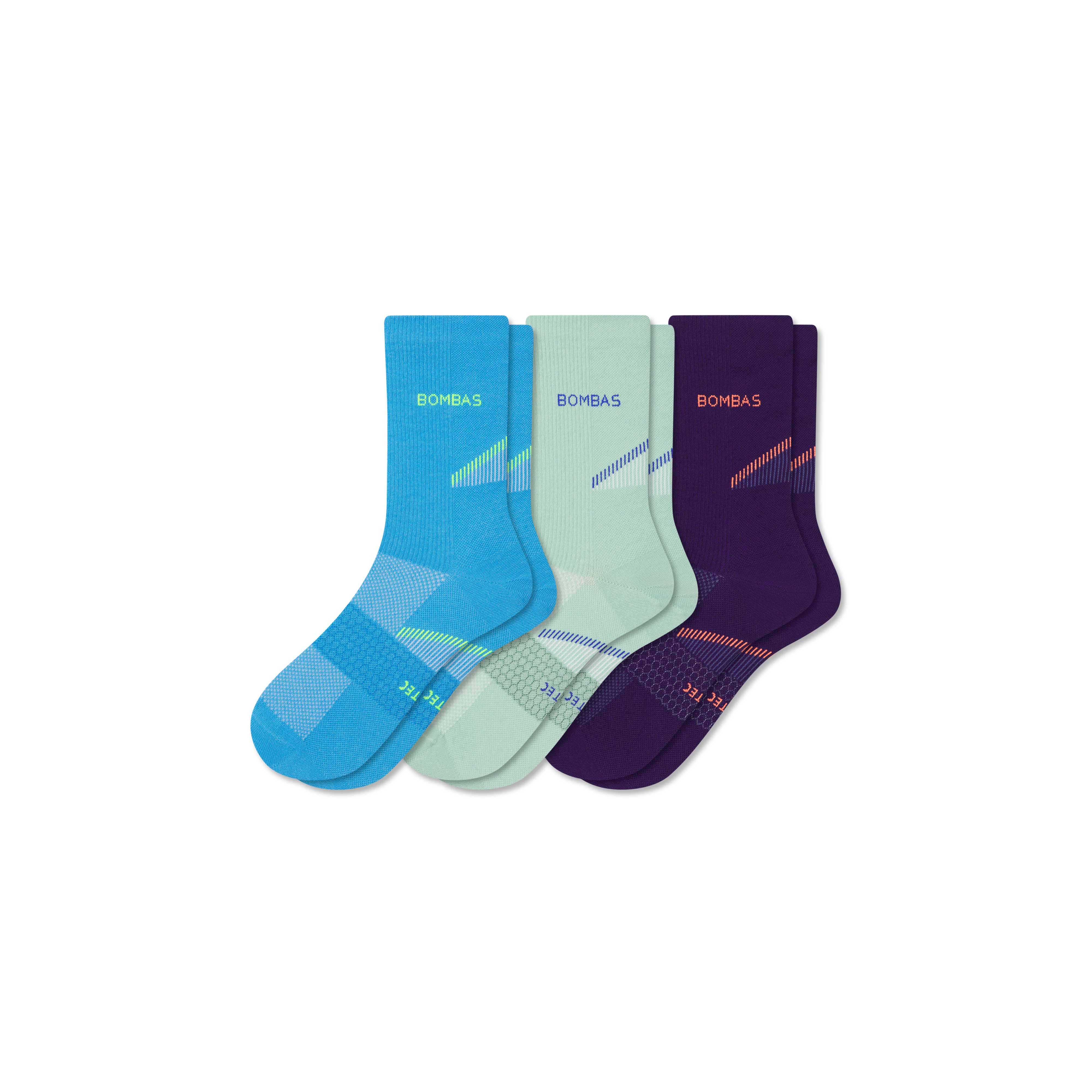 bombas Men's Lightweight Athletic Half Calf Sock 3-Pack