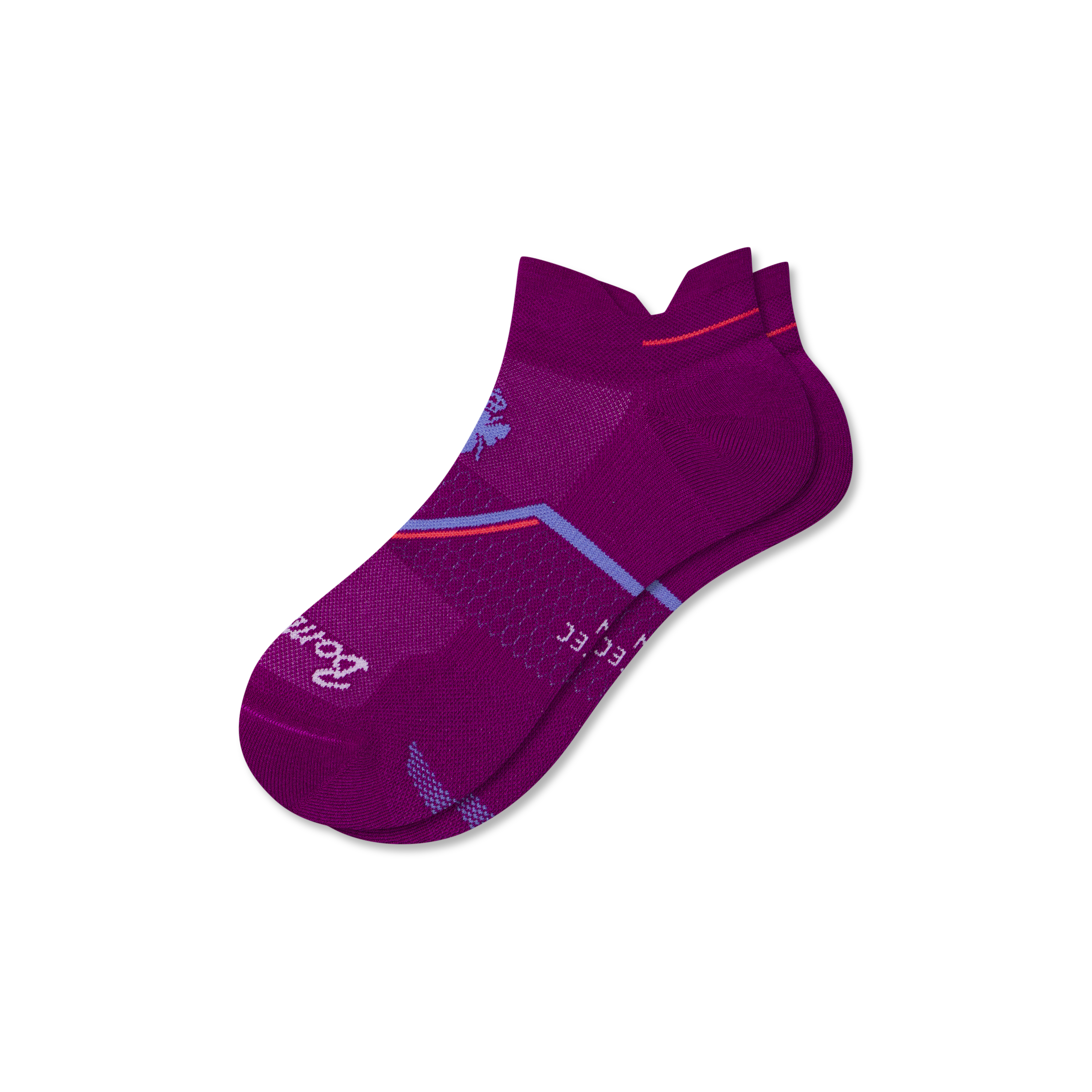 Bombas Running Ankle Socks In Purple
