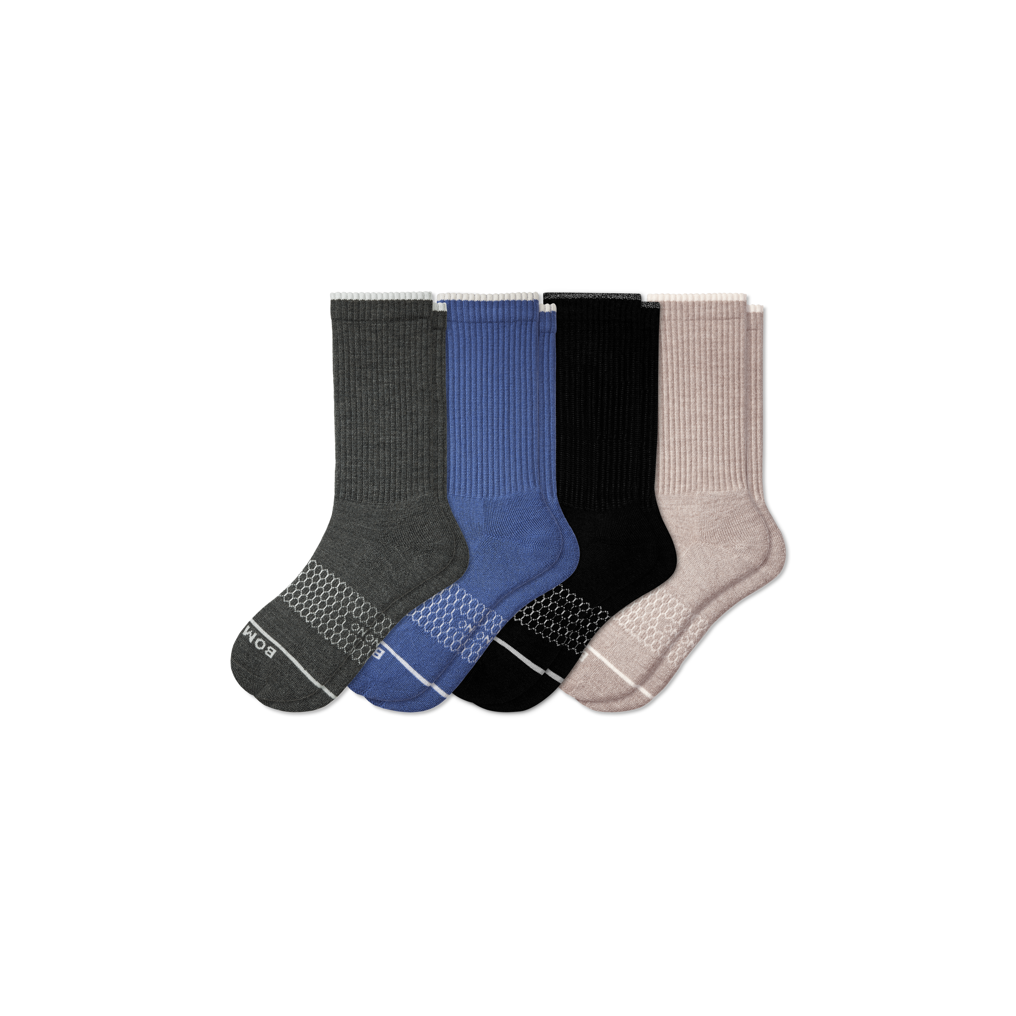 Bombas Merino Wool Blend Calf Sock 4-pack In Blue Olive Mix