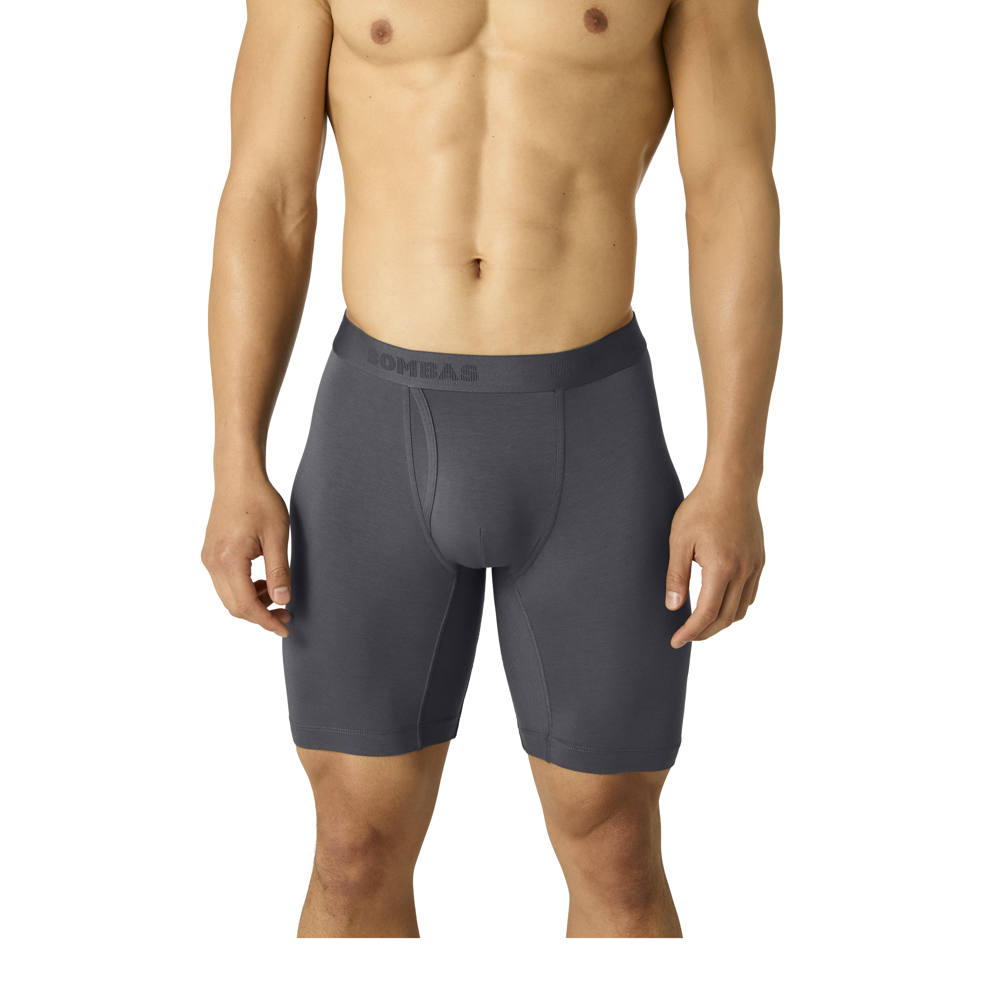 Men's Cotton Modal Blend Long Boxer Brief 8"