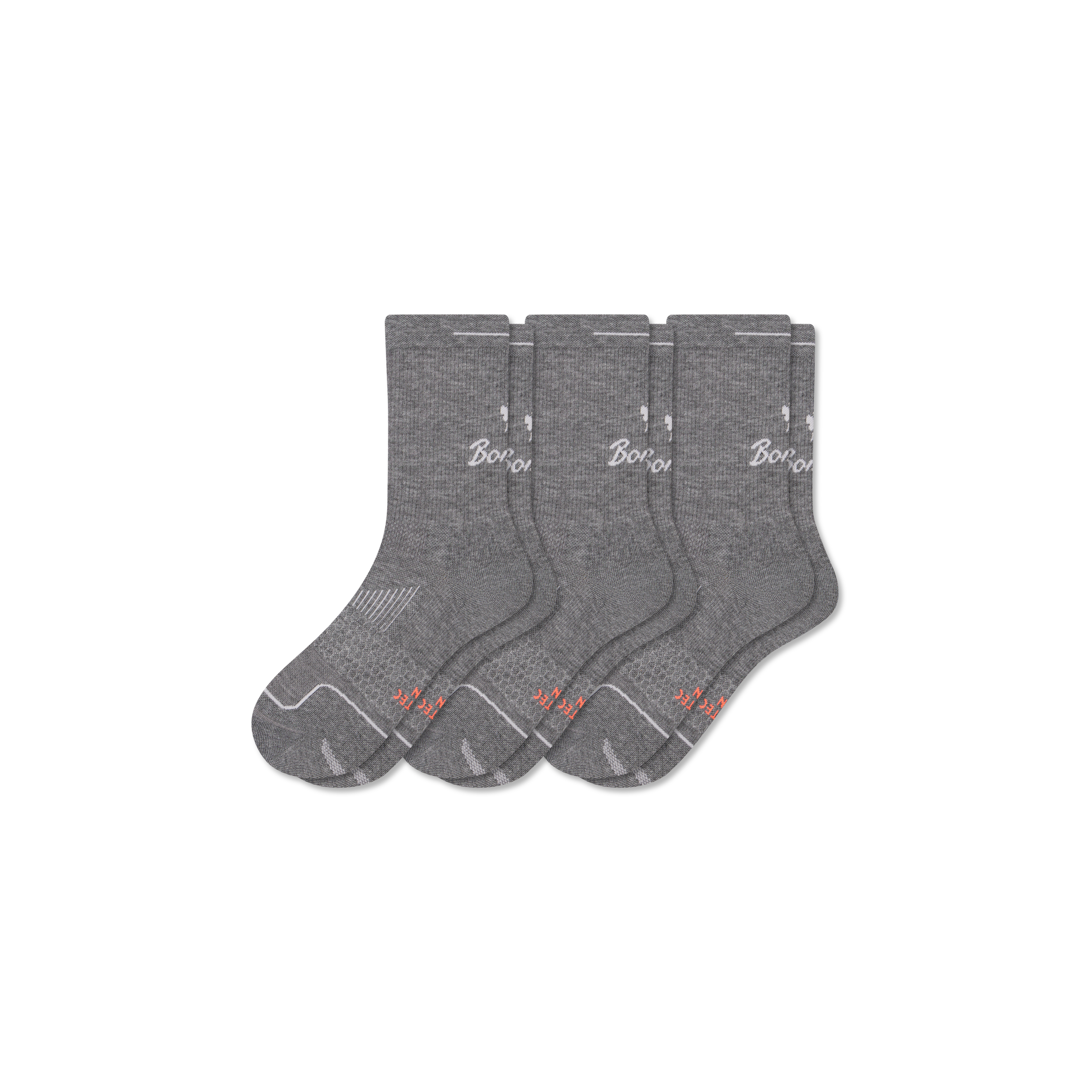 Bombas Running Half Calf Sock 3-pack In Gray