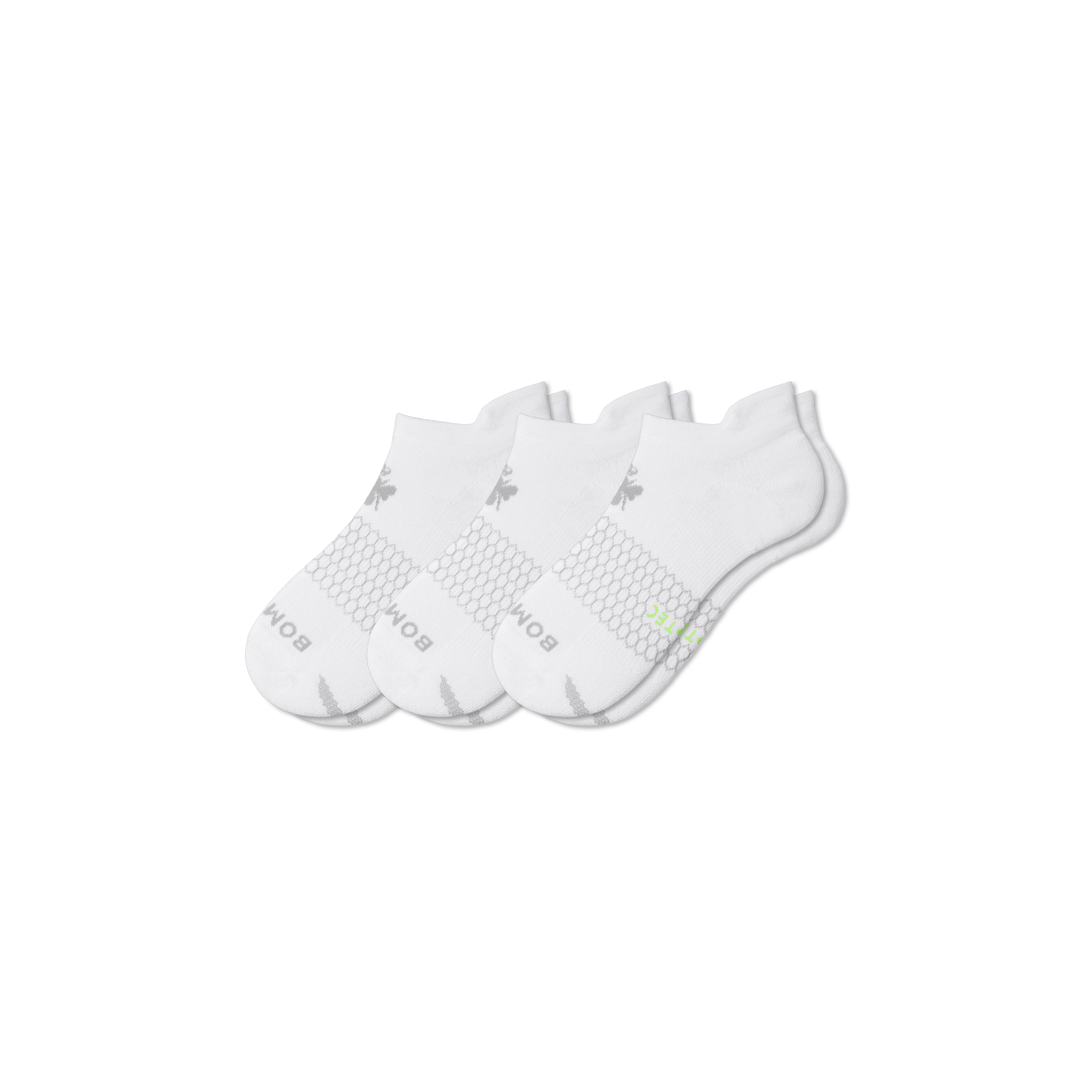 Bombas All-purpose Performance Ankle Sock 3-pack In True White