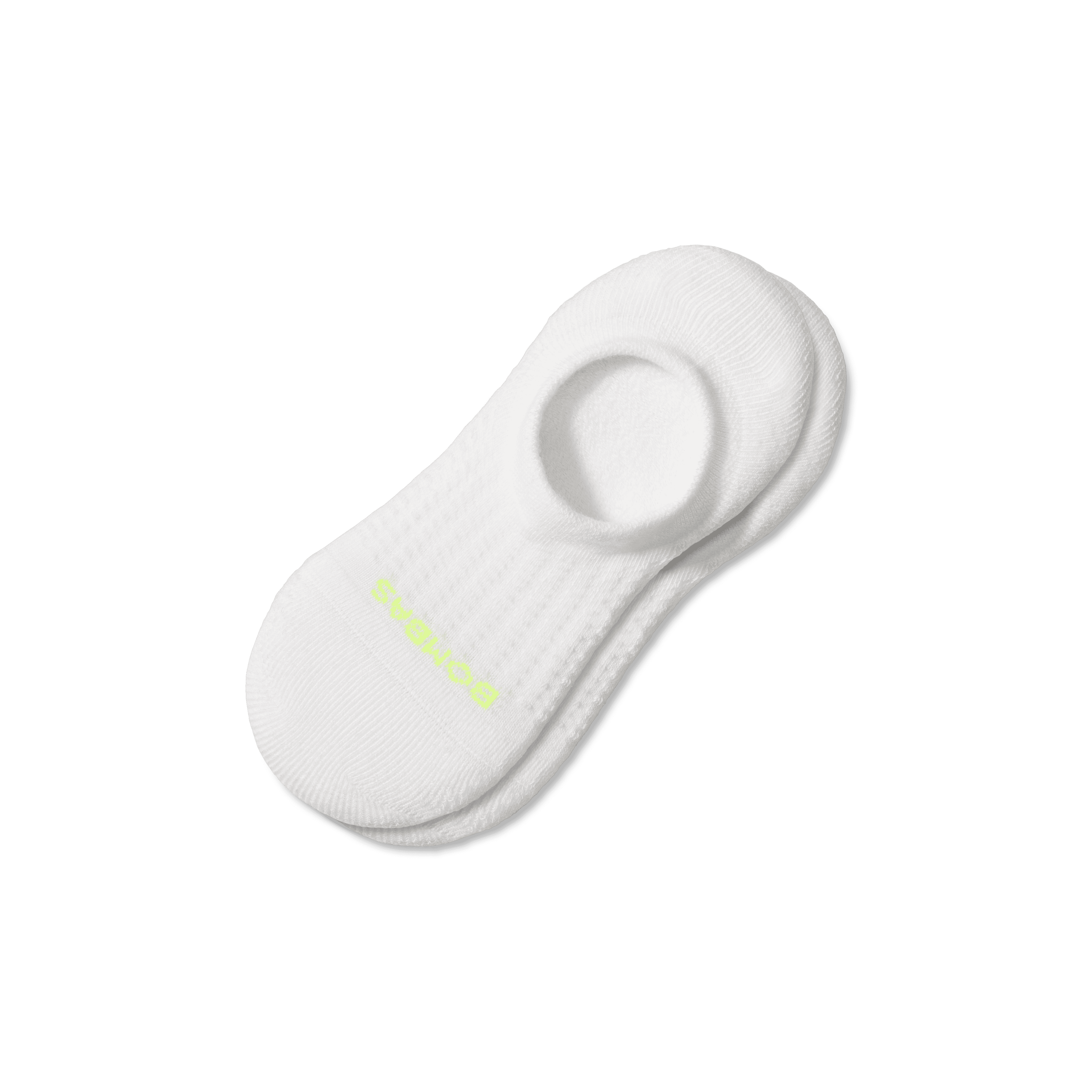 Bombas Performance Cushioned No Show Socks In True White