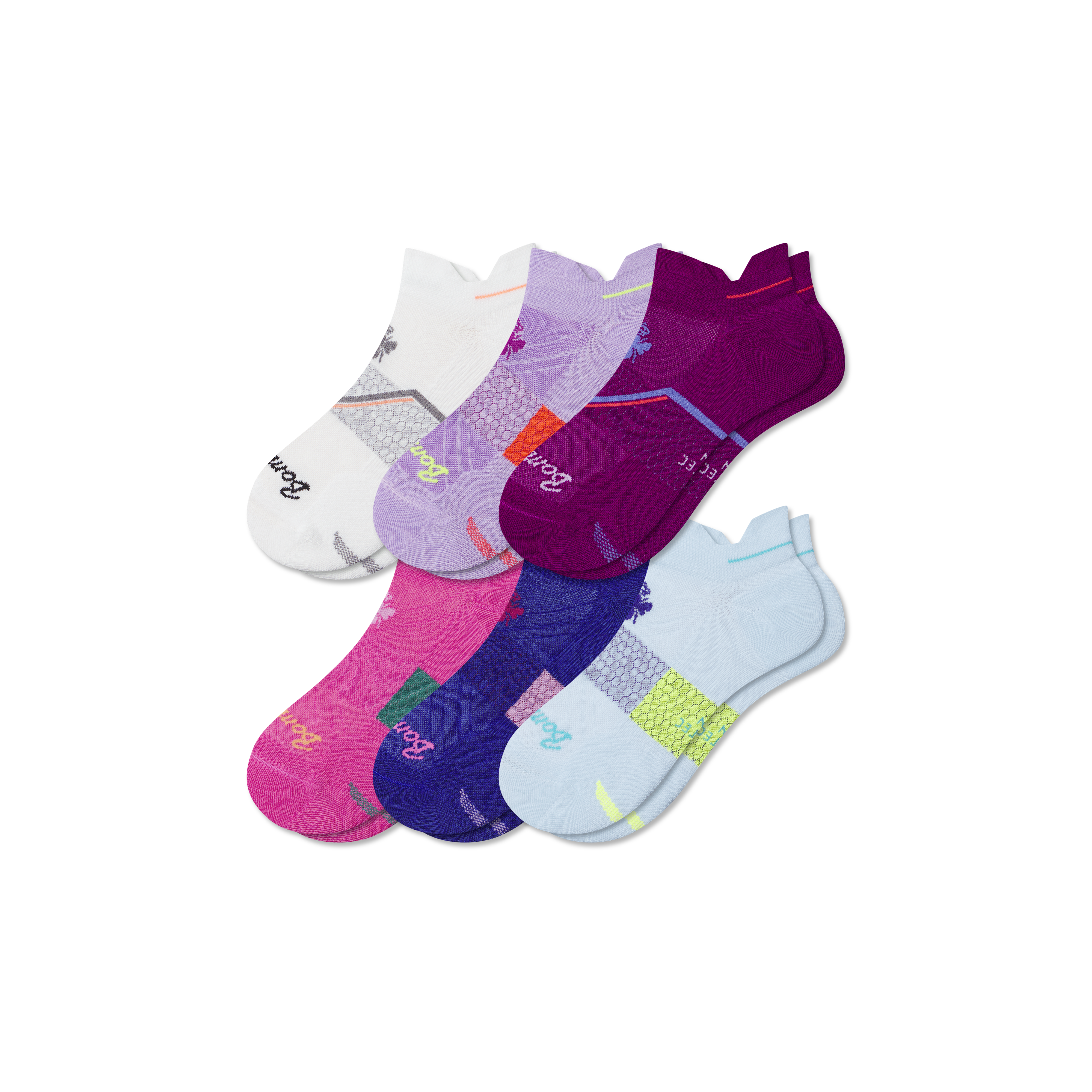 Bombas Running Ankle Sock 6-pack